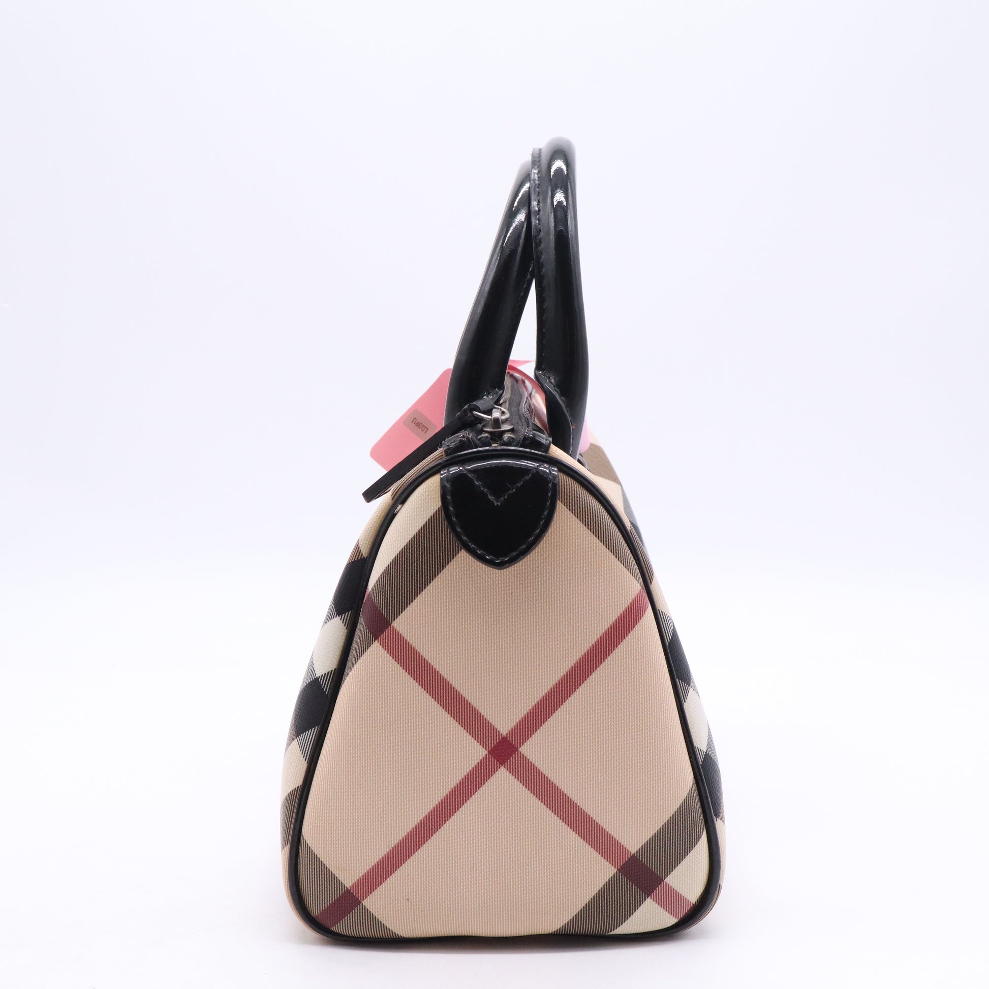 Vintage Boston Bag Haymarket Coated Canvas with Leather Small Twins LDJ3913