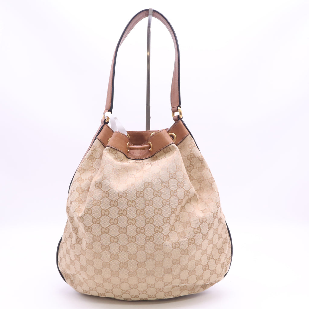 Gucci GG Canvas Web Rania Drawstring Hobo Bag B24217