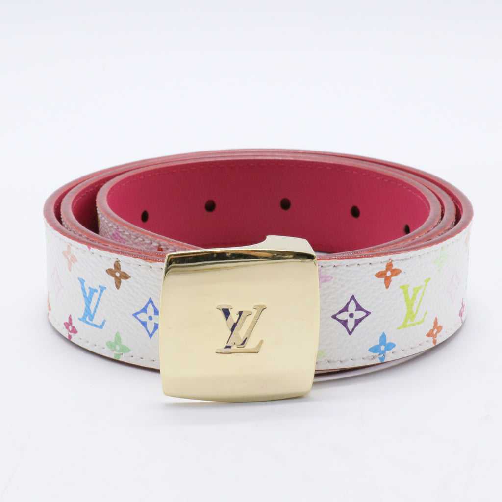 Ceinture Carre Belt Monogram Multicolor Thin 90