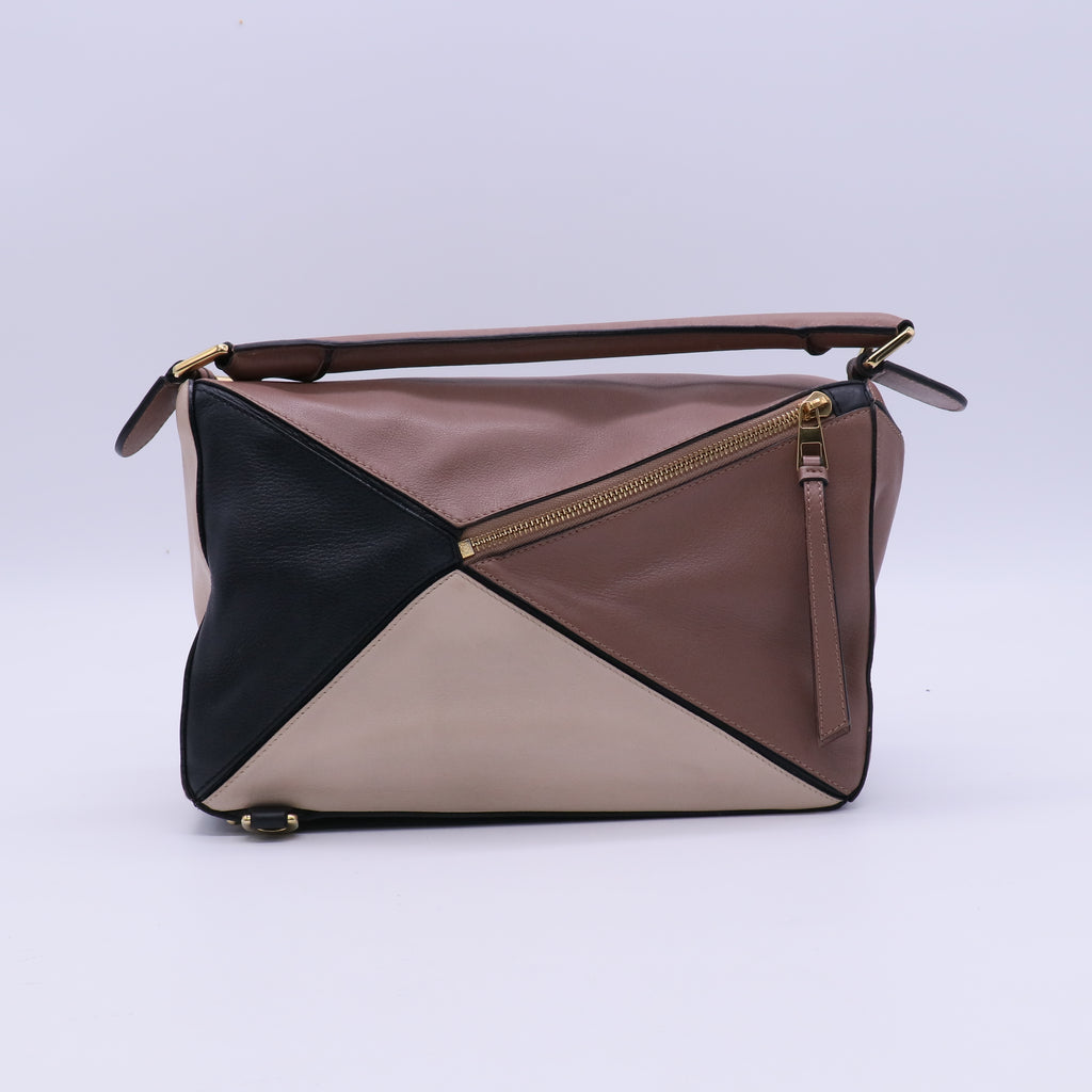 Loewe Puzzle Bag Leather Medium Twins B21077