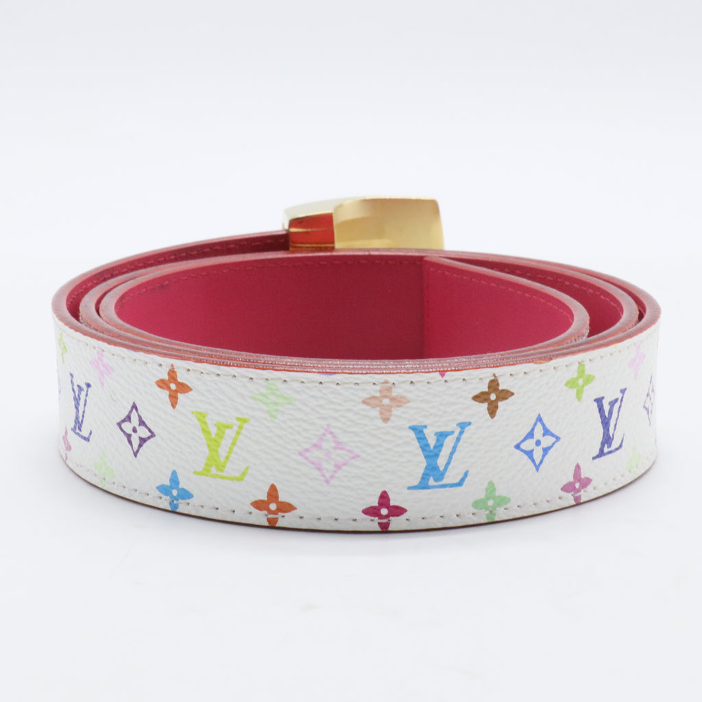 Ceinture Carre Belt Monogram Multicolor Thin 90