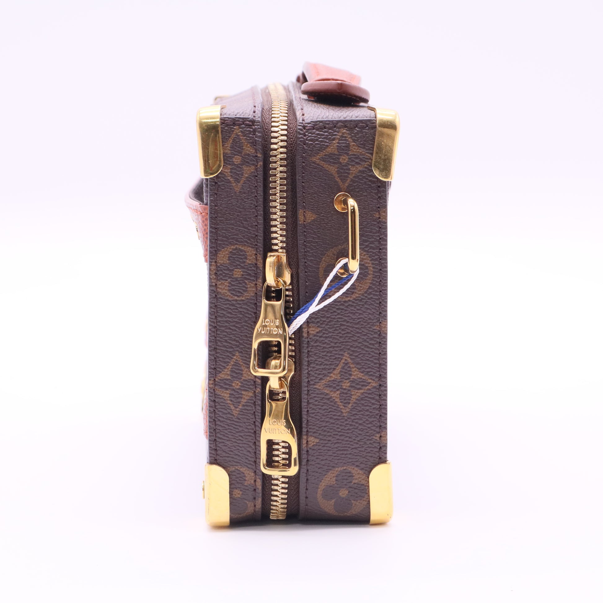 Brown NBA Monogram Handle Trunk Satchel Twins