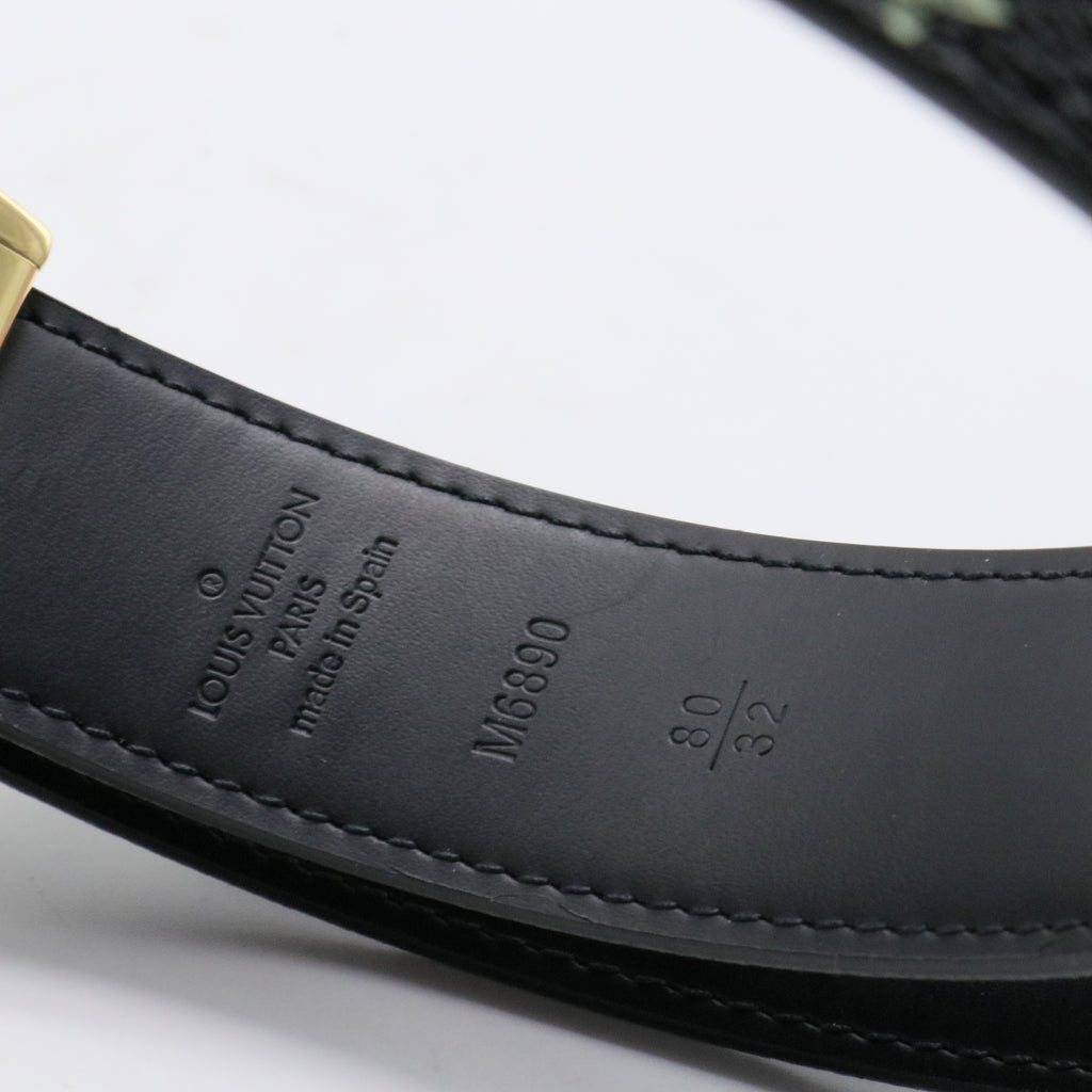 LV Cut Reversible Belt Monogram Multicolor and Leather Medium 80