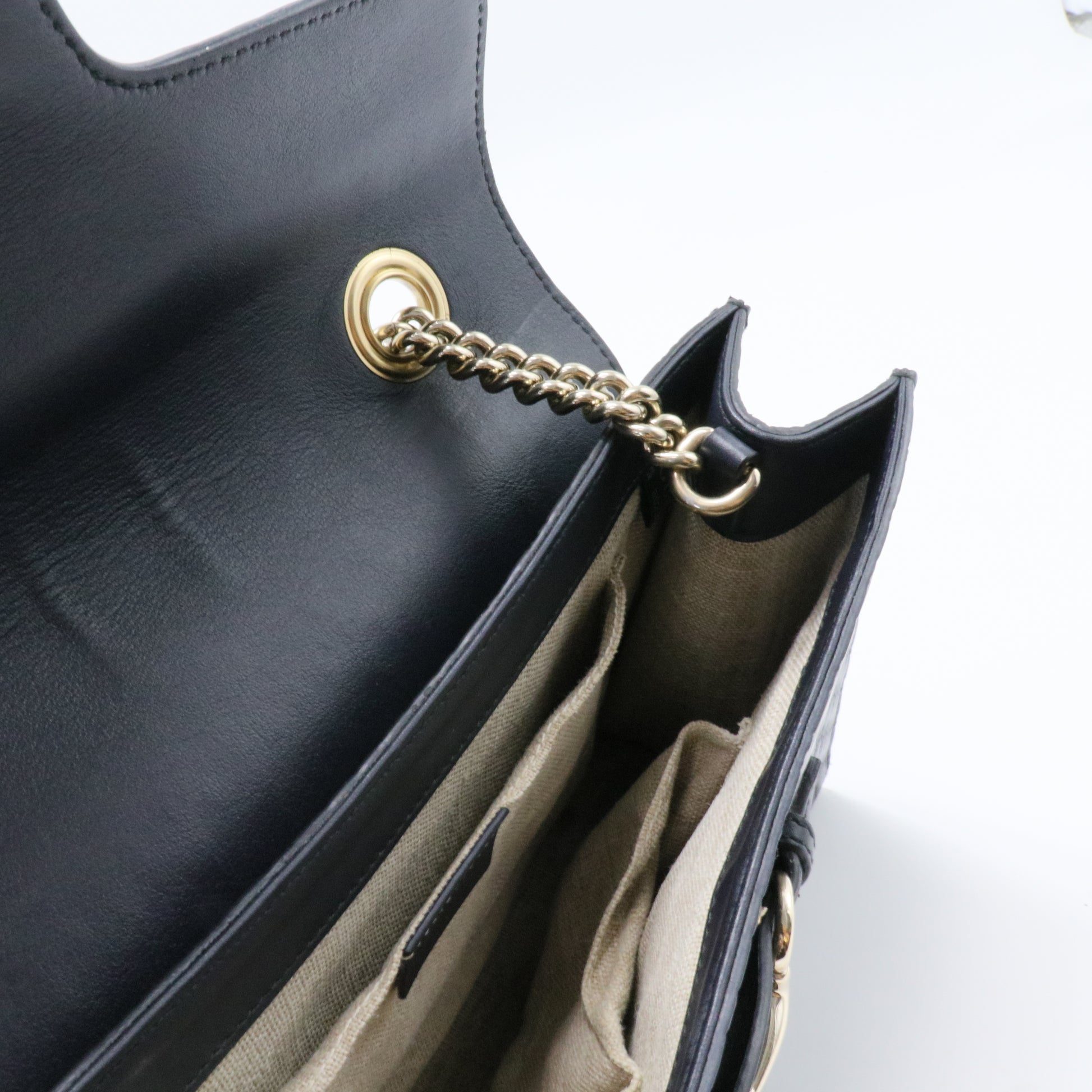 Emily Chain Flap Bag (Outlet) Microguccissima Leather Medium