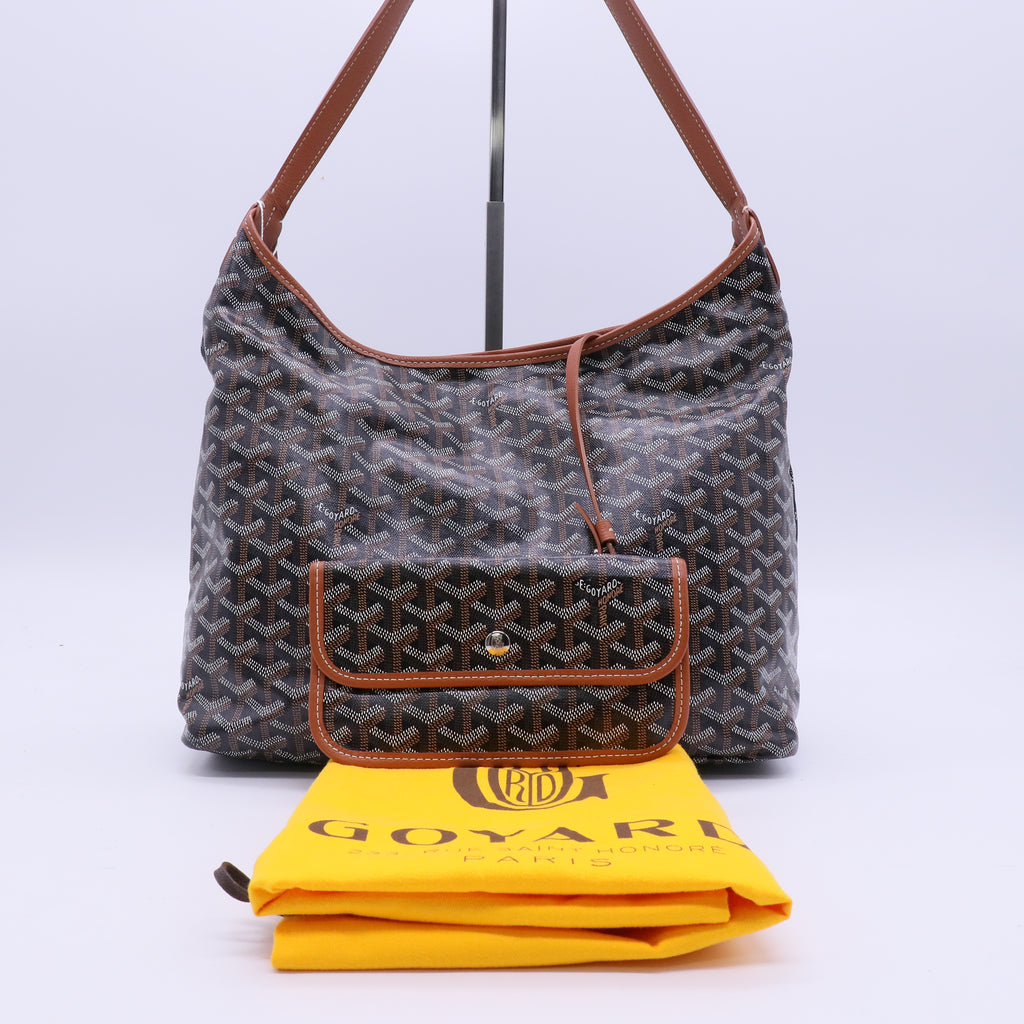 Goyard Goyardine Boheme Hobo Black Gold twins LDJ3905