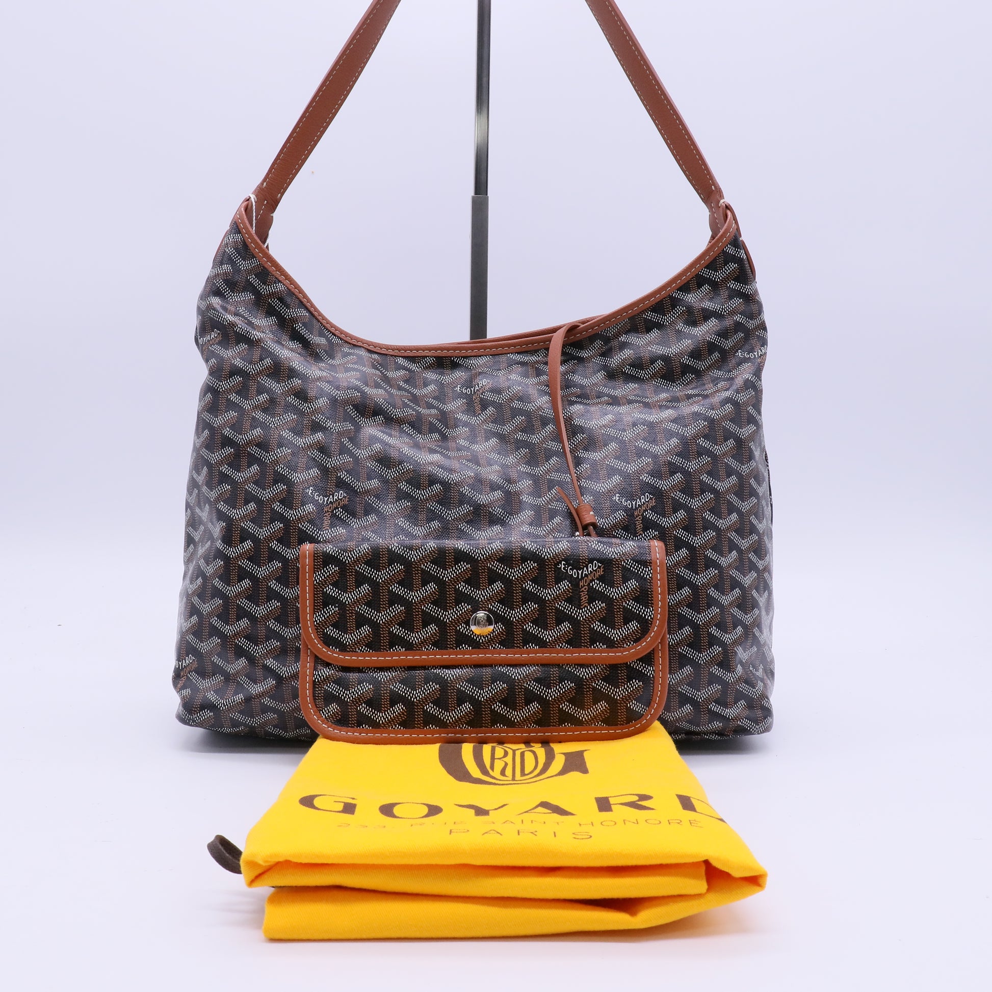 Goyard Goyardine Boheme Hobo Black Gold twins LDJ3905