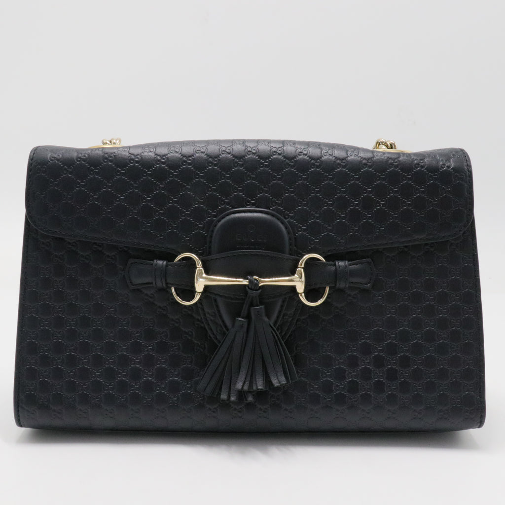 Emily Chain Flap Bag (Outlet) Microguccissima Leather Medium