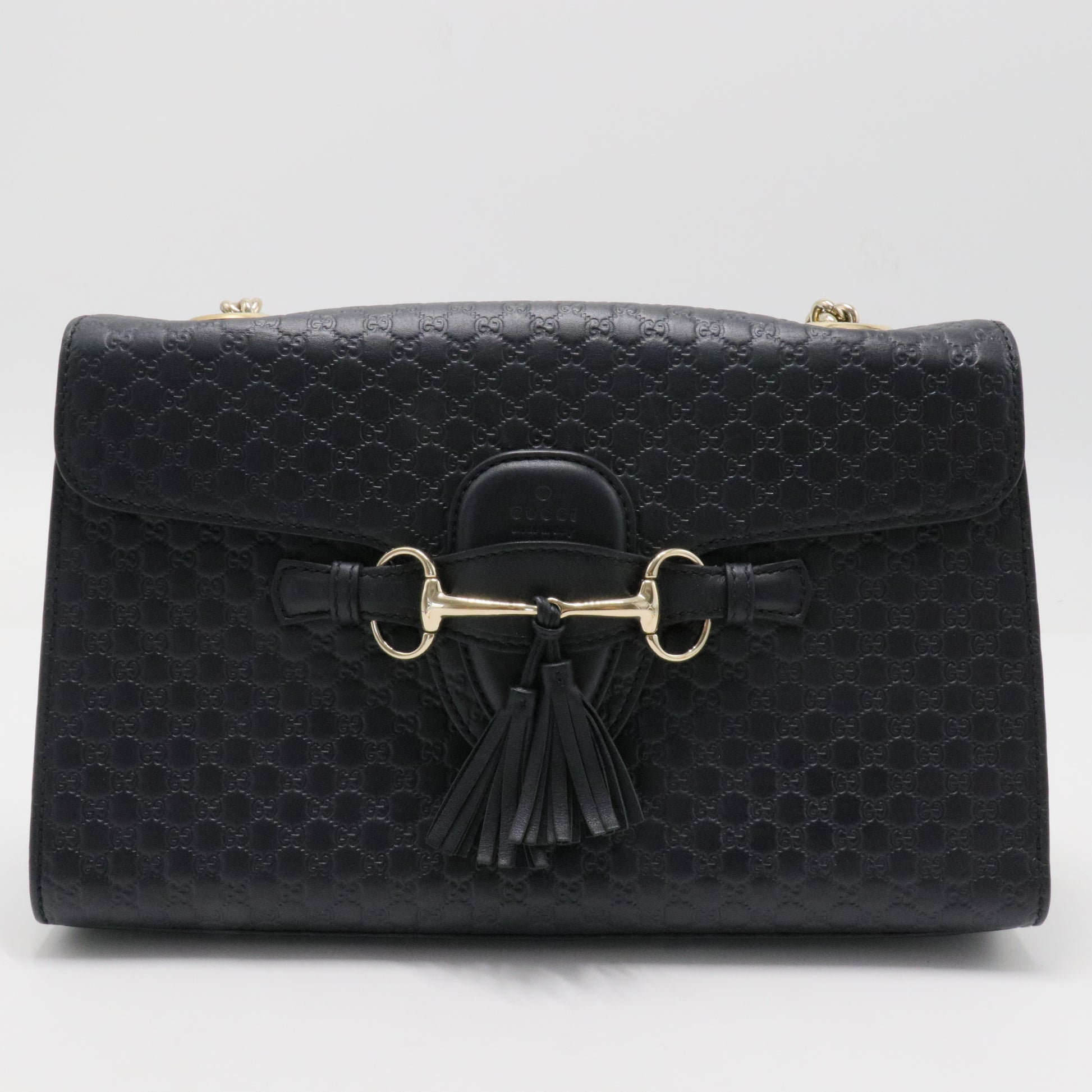 Emily Chain Flap Bag (Outlet) Microguccissima Leather Medium