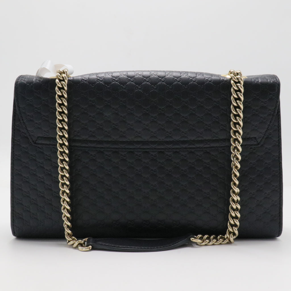 Emily Chain Flap Bag (Outlet) Microguccissima Leather Medium