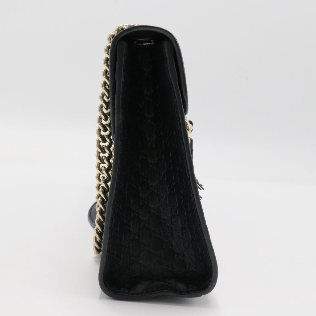 Emily Chain Flap Bag (Outlet) Microguccissima Leather Medium