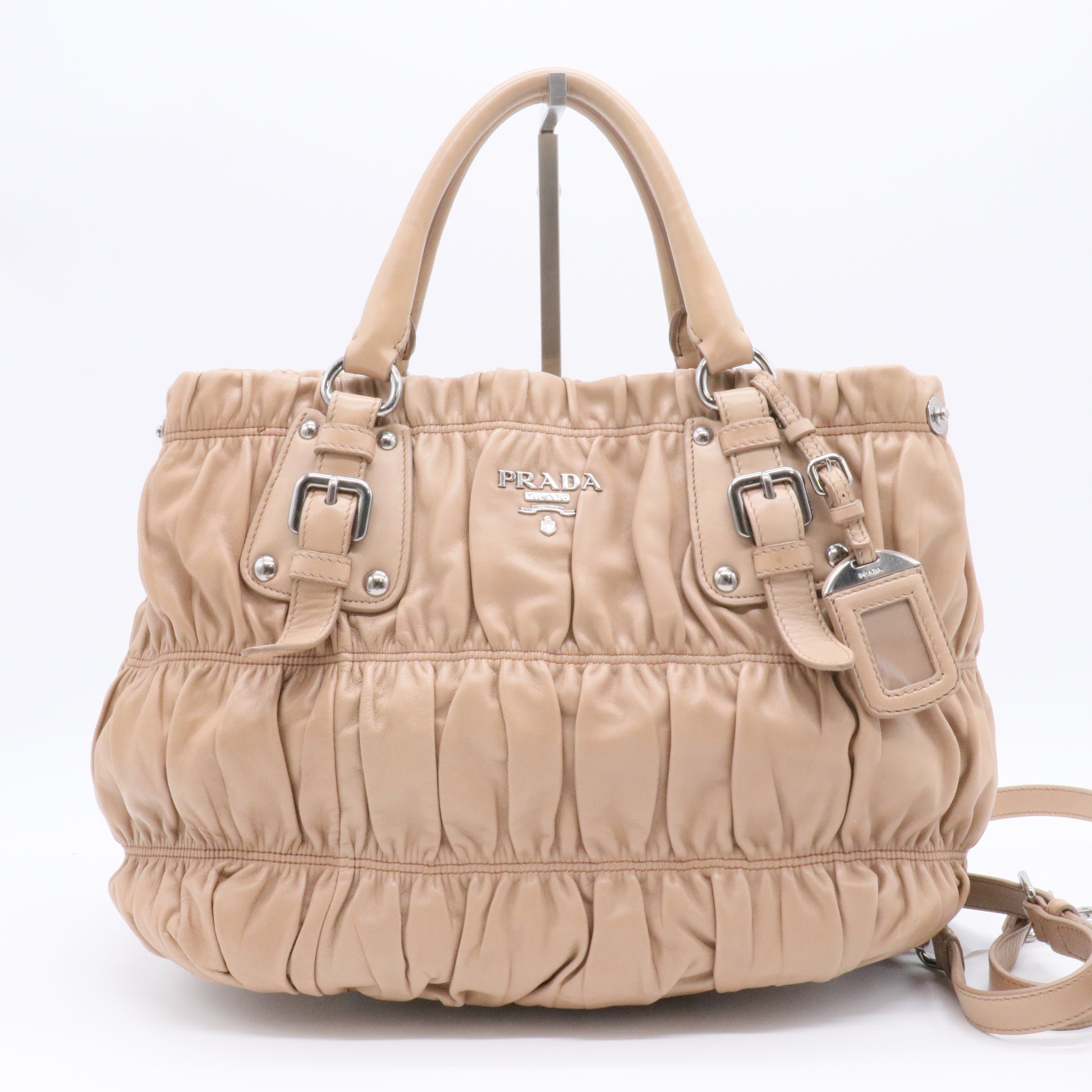 Prada Vernice Gaufre Satchel For Gisel