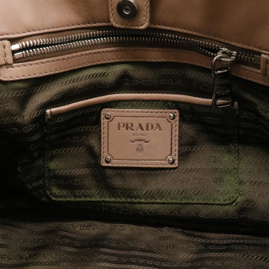 Prada Vernice Gaufre Satchel For Gisel