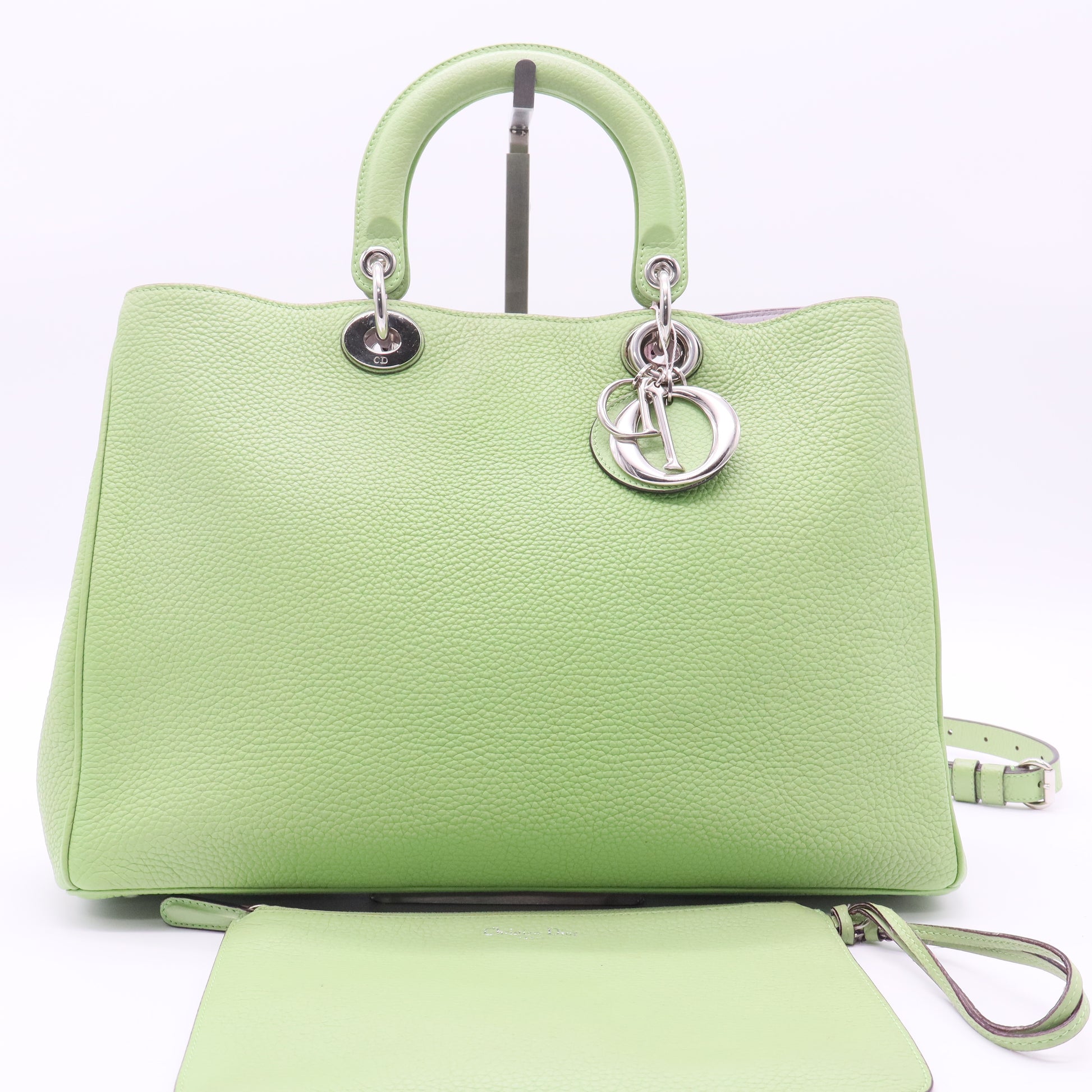 Diorissimo Tote Pebbled Leather Large Twins