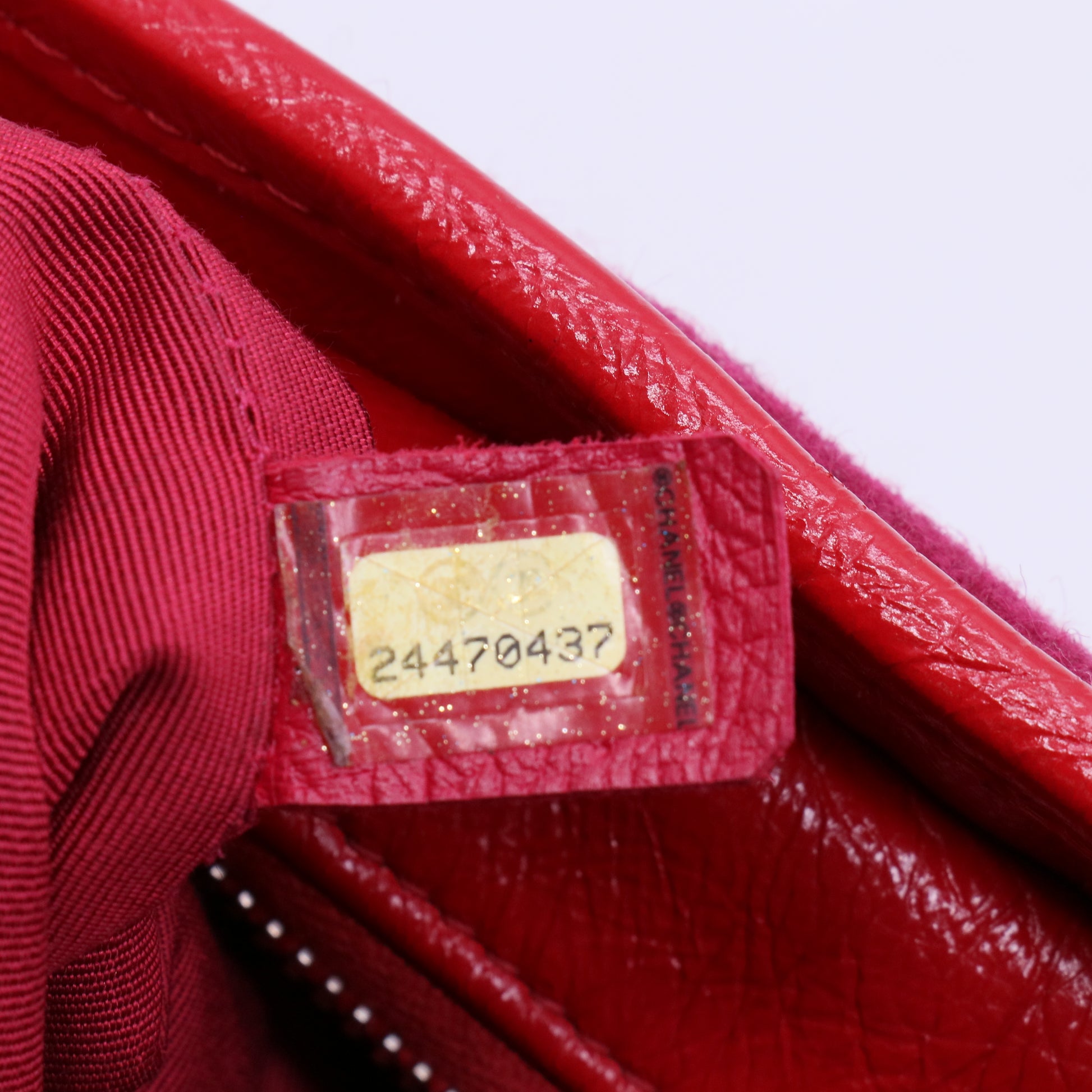 Chanel Wool Calfskin Quilted Gabrielle Hobo Red  B21523