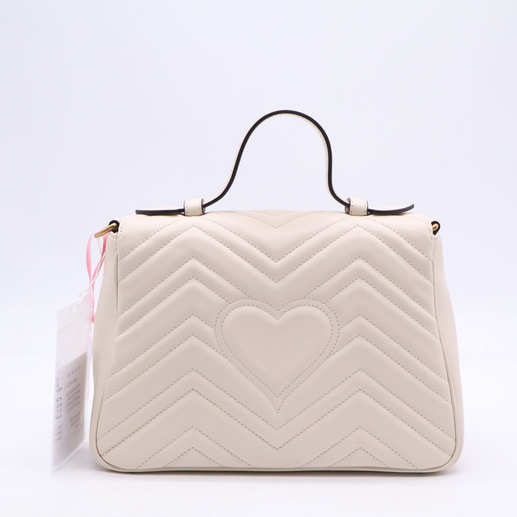 GG Marmont Top Handle Flap Bag Matelasse Leather Medium Twins LDJ3897