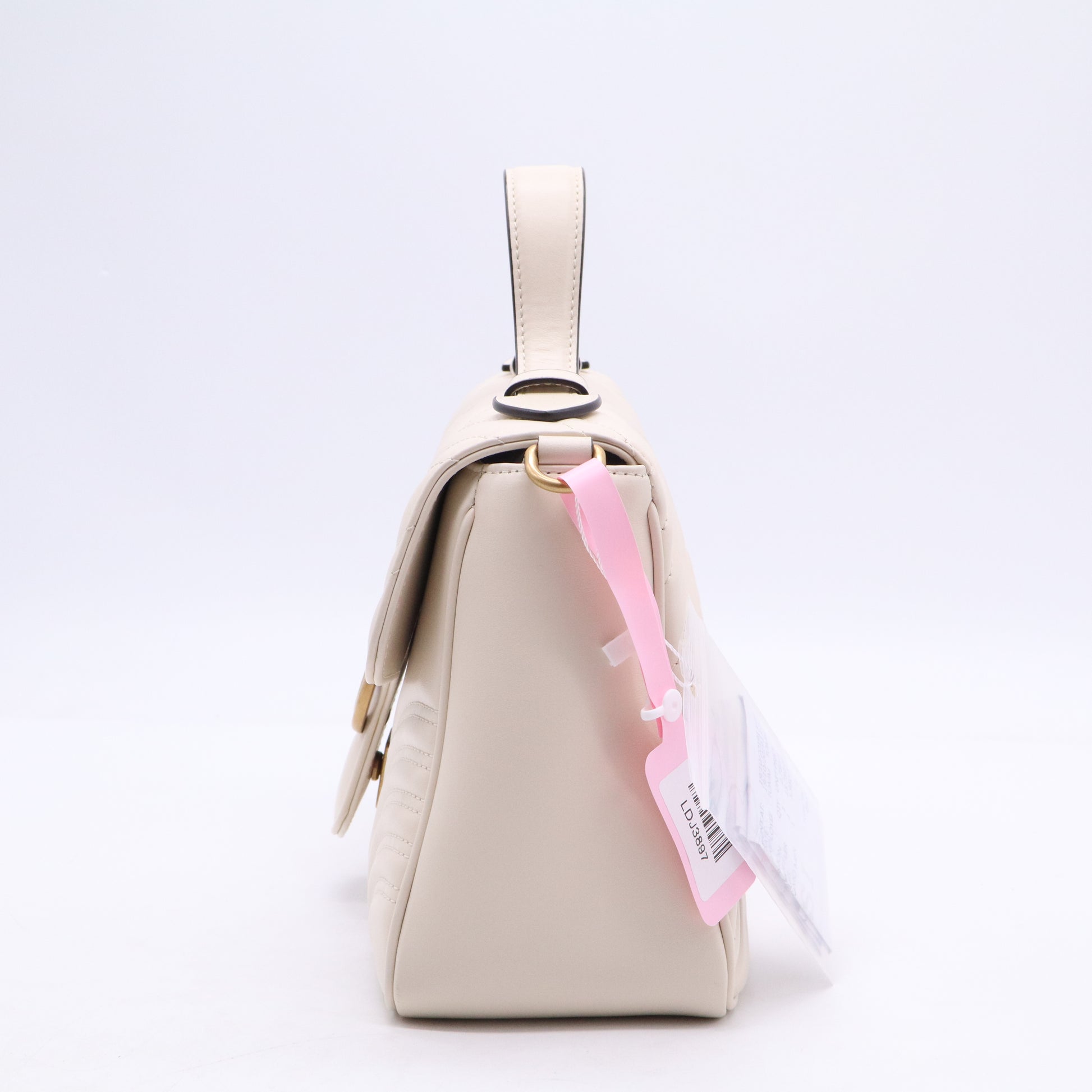 GG Marmont Top Handle Flap Bag Matelasse Leather Medium Twins LDJ3897