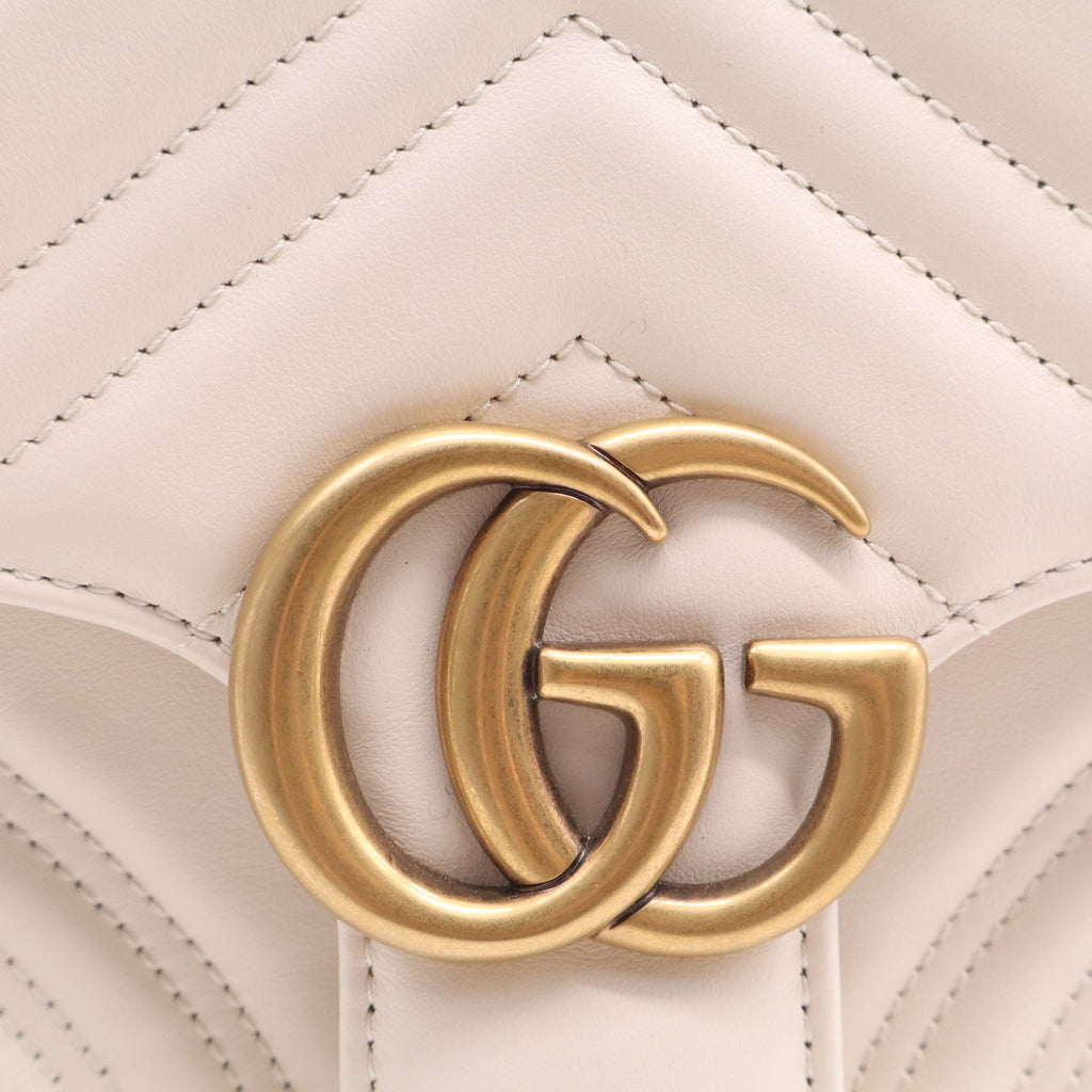 GG Marmont Top Handle Flap Bag Matelasse Leather Medium Twins LDJ3897