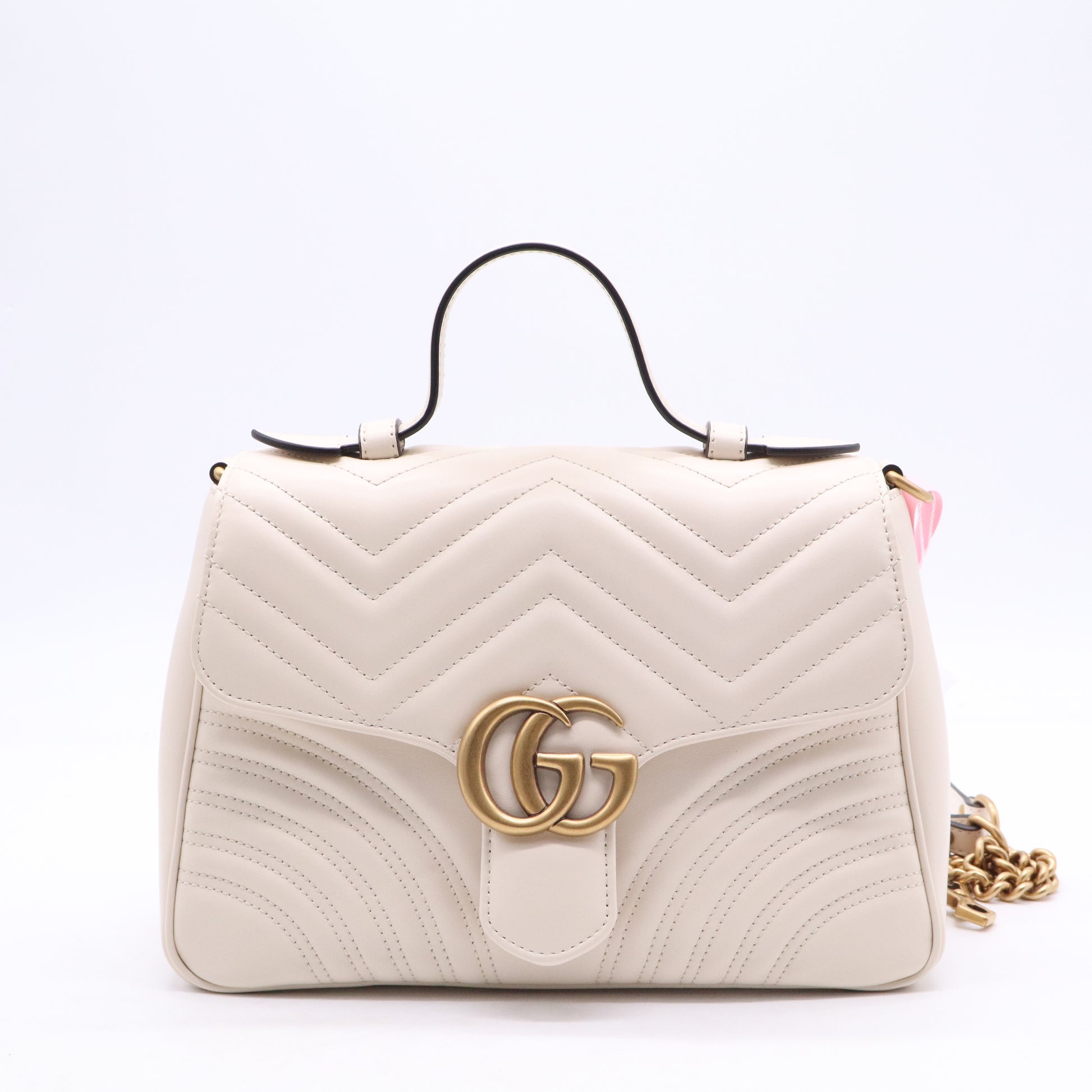 GG Marmont Top Handle Flap Bag Matelasse Leather Medium Twins LDJ3897