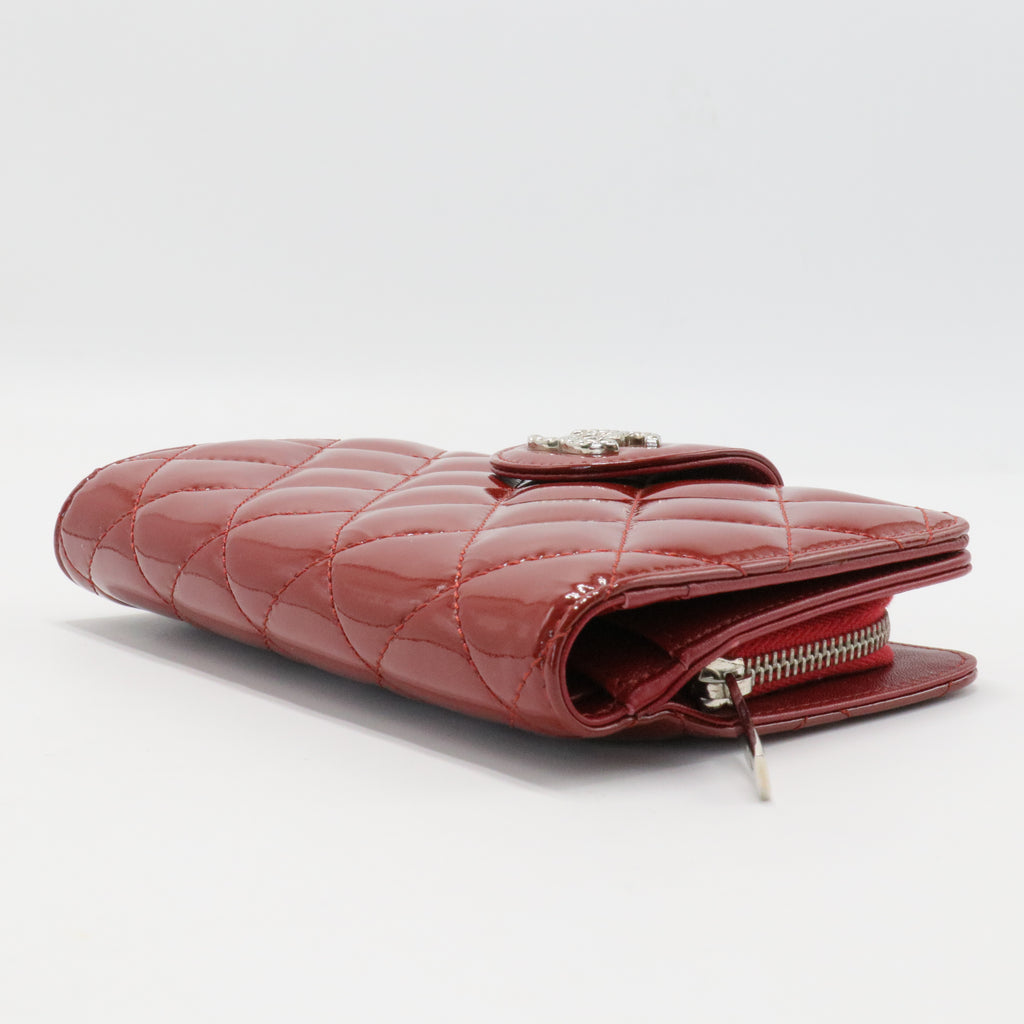 French Wallet Quilted Patent Wallet