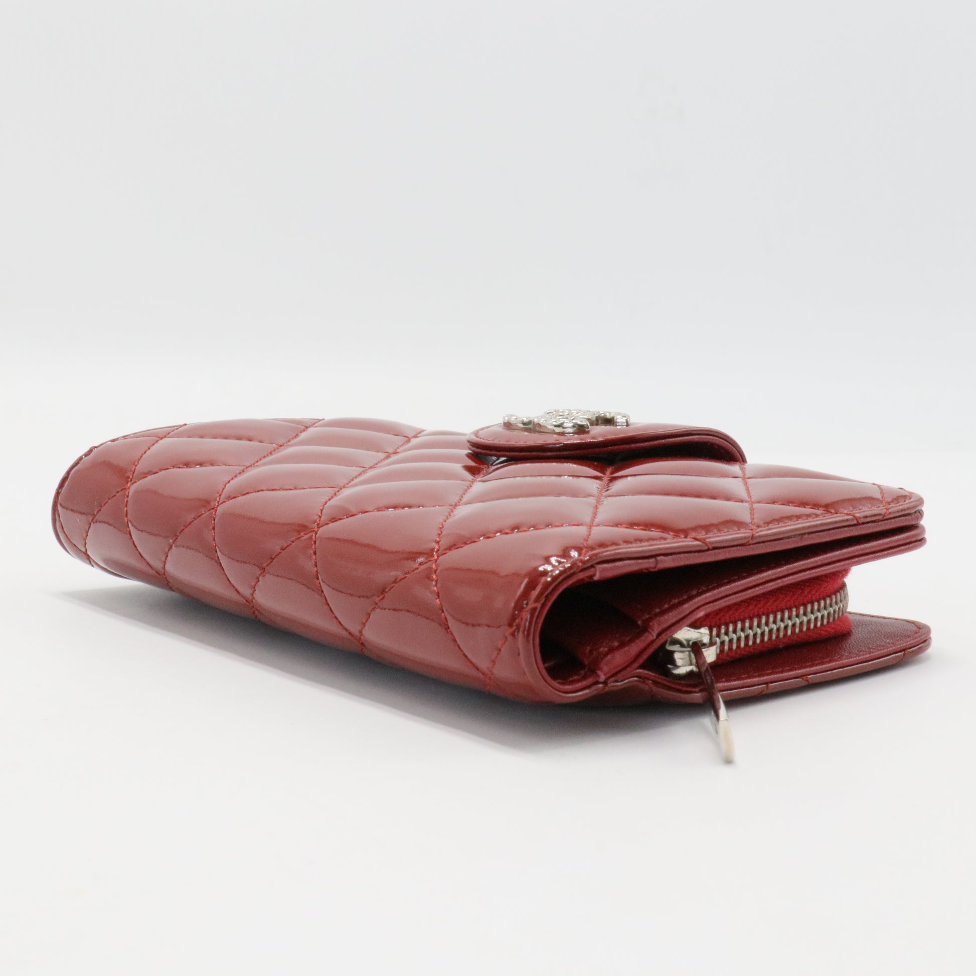 French Wallet Quilted Patent Wallet
