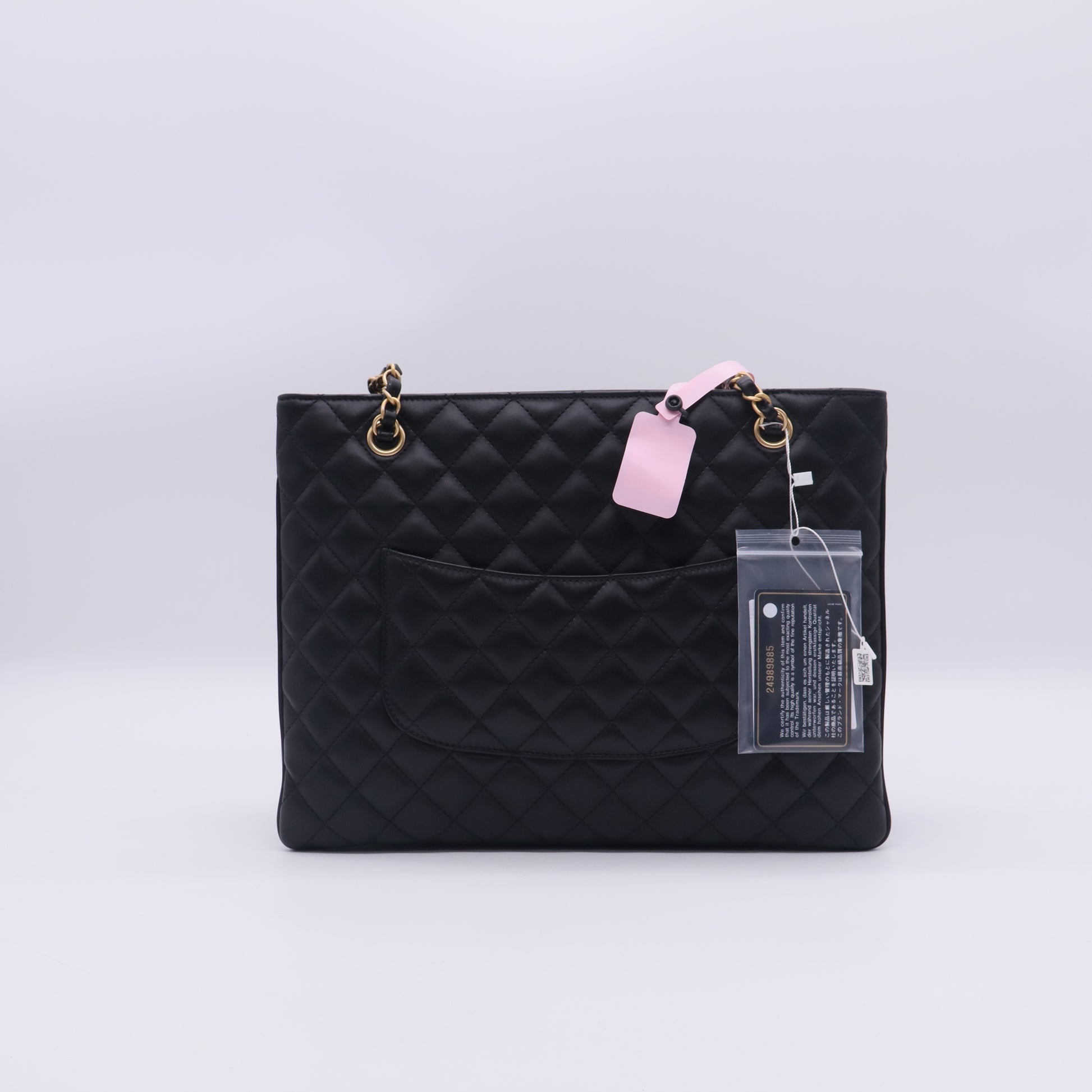 Classic CC Shopping Tote Quilted Calfskin Large Twins LDJ3397