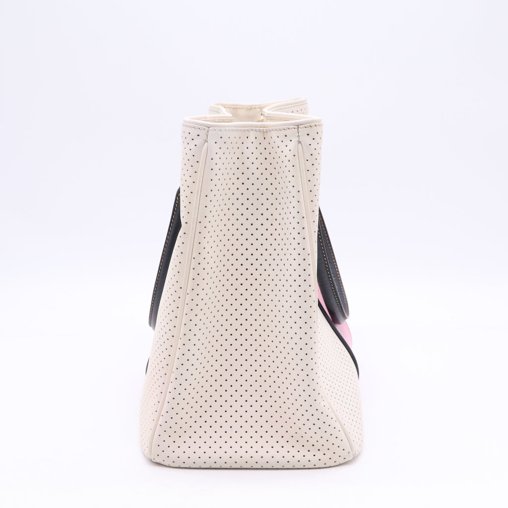 Prada Tricolor Saffiano Lux Leather Perforated Tote  B21200