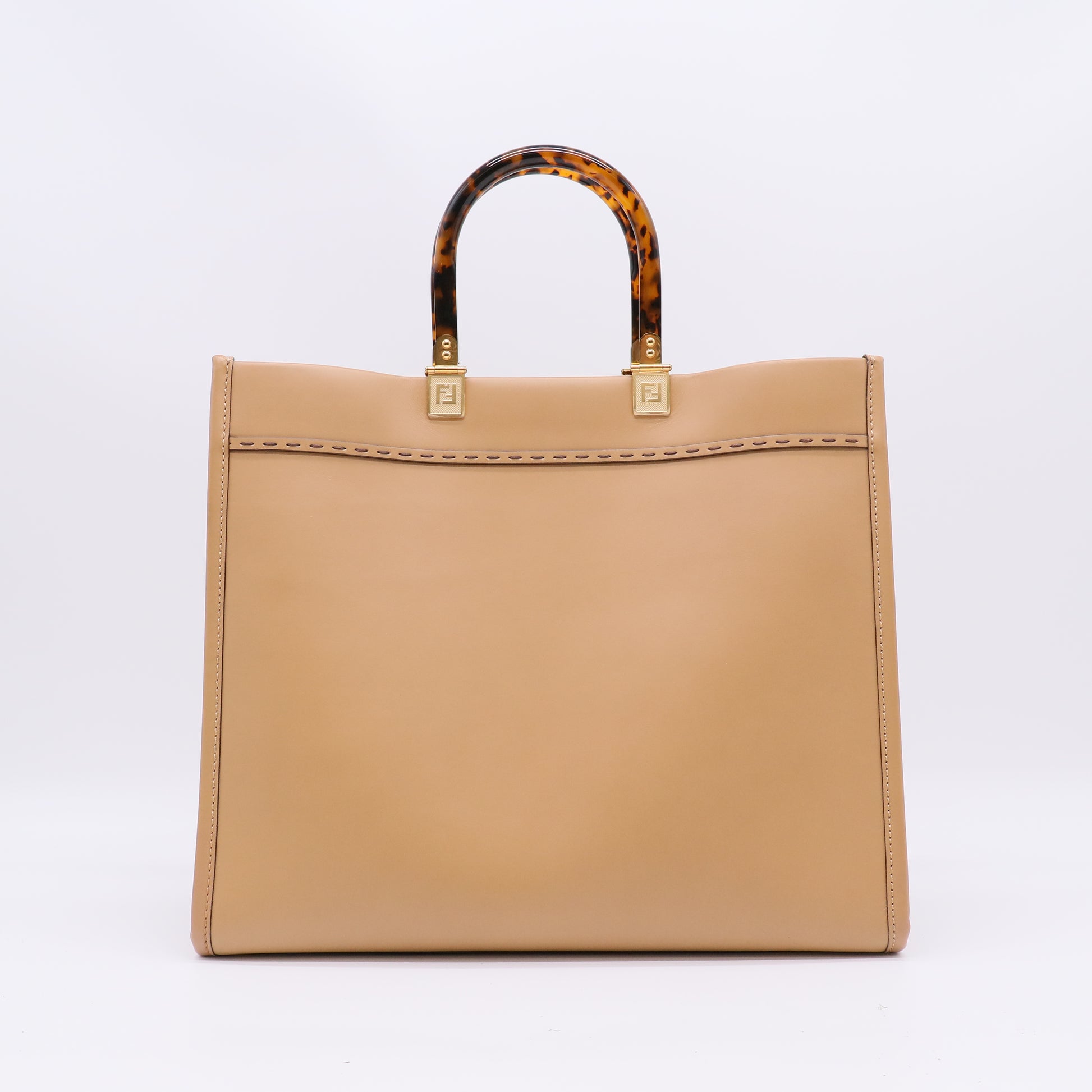 Fendi Sunshine Medium Leather Tote Bag Beige B22931