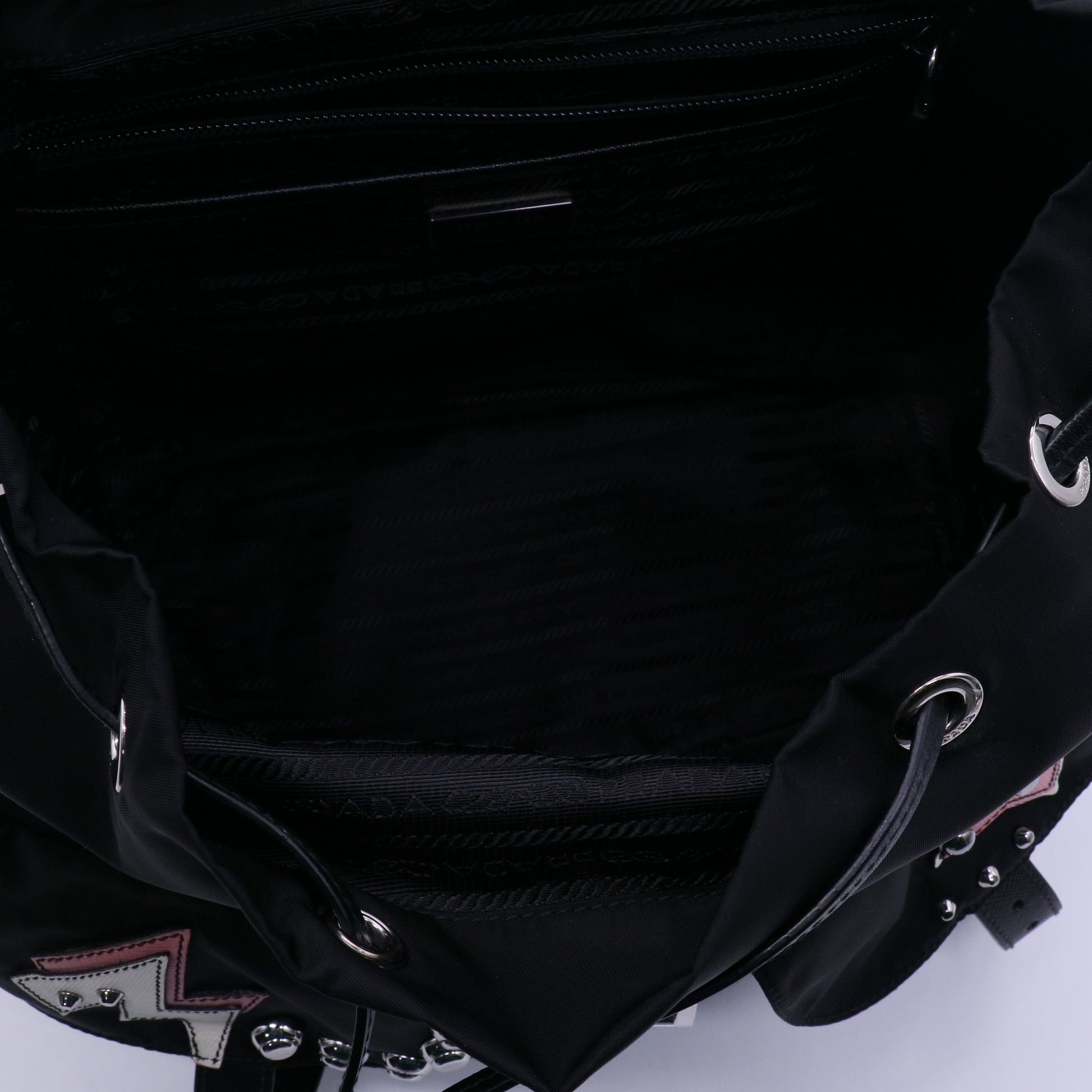 Prada Backpack Nylon Black/ Multicoloured twins LDJ3864