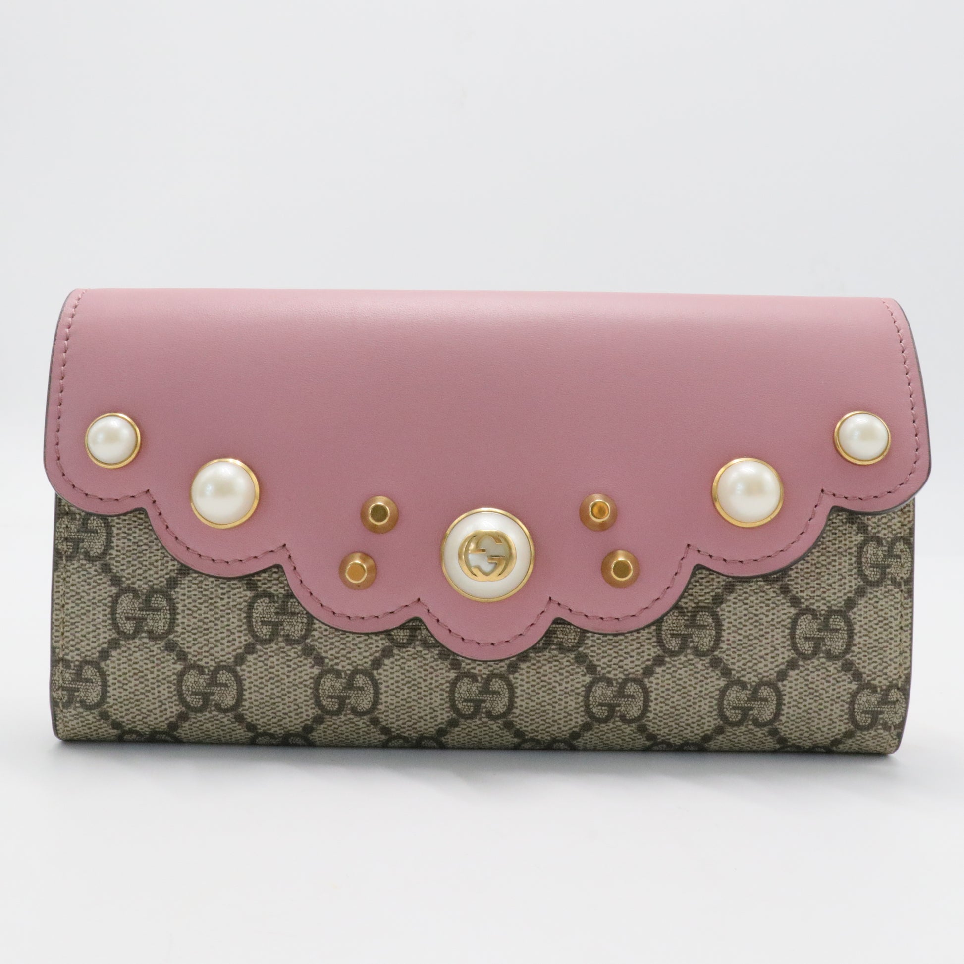 Pearly Coated Canvas with Leather Wallet