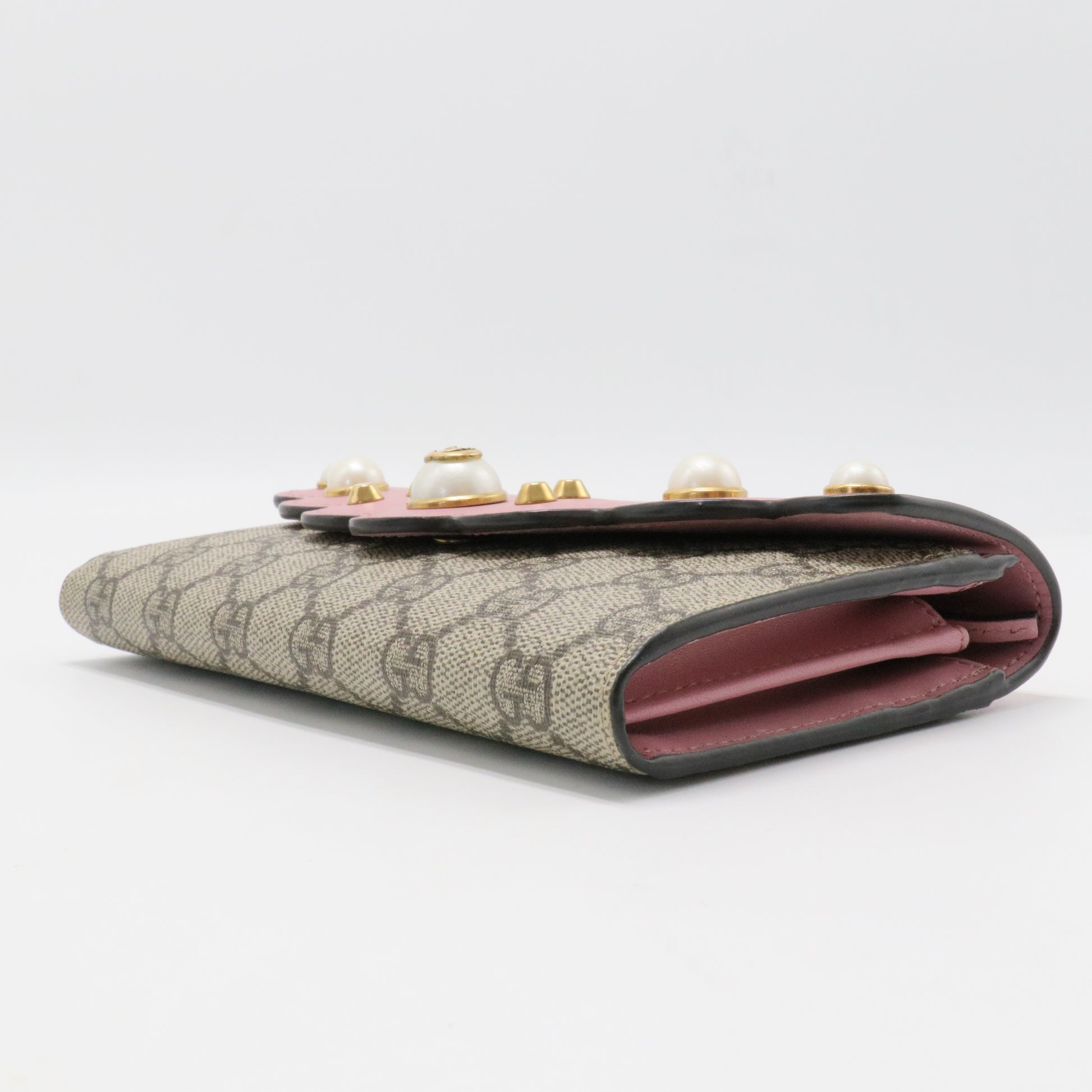 Pearly Coated Canvas with Leather Wallet