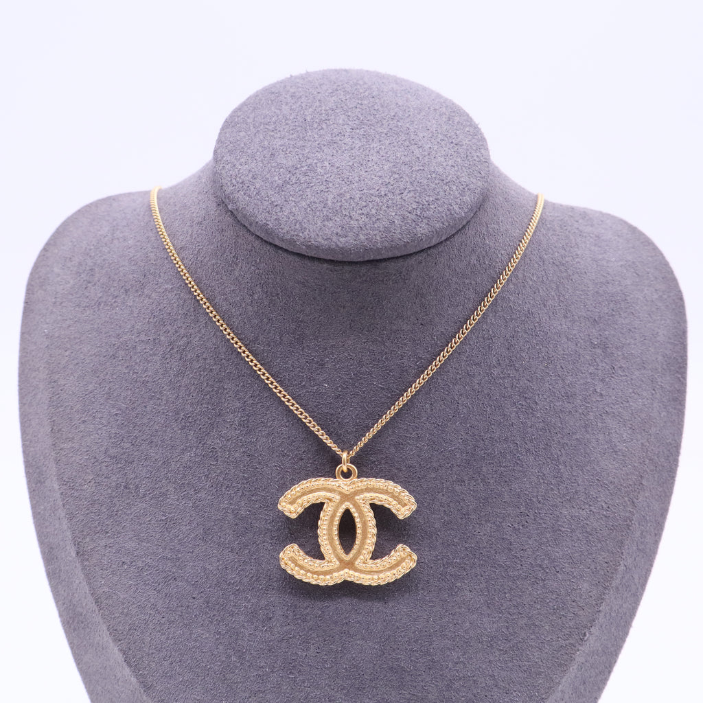 CC Necklace Matte Gold w20193