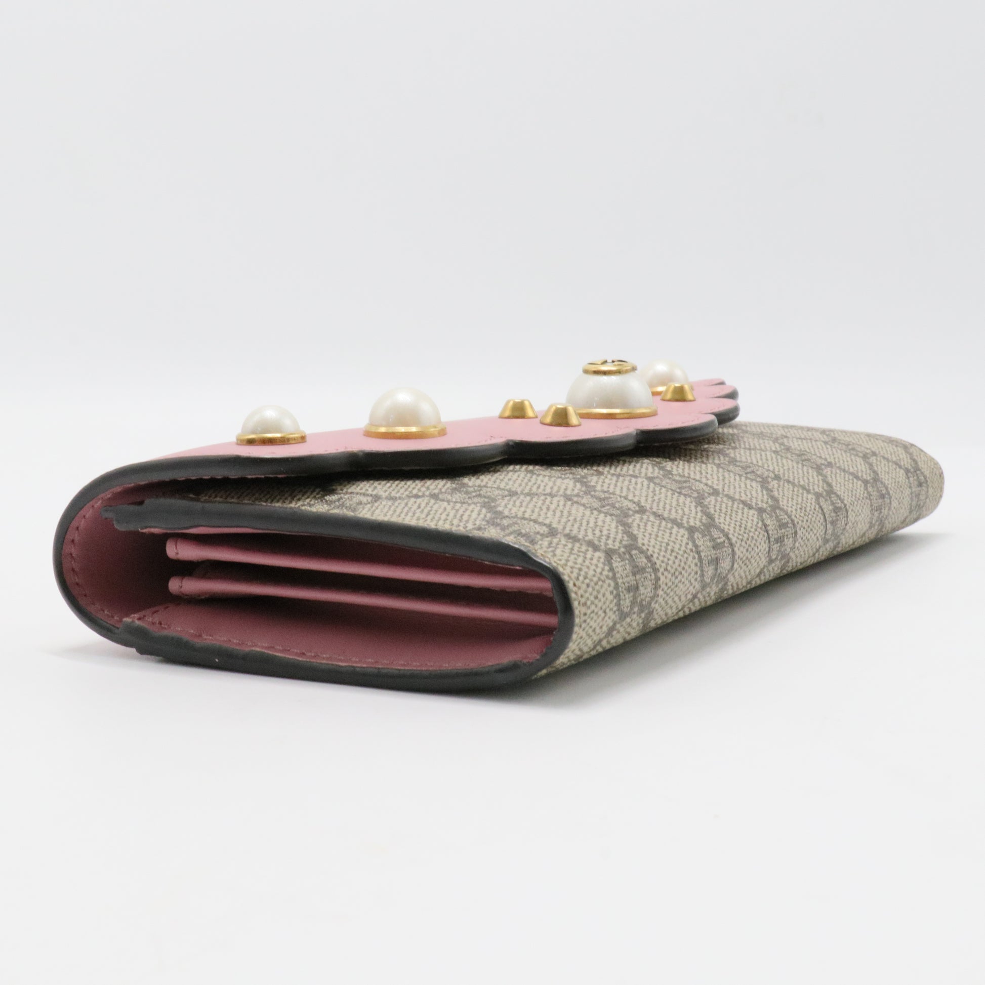 Pearly Coated Canvas with Leather Wallet