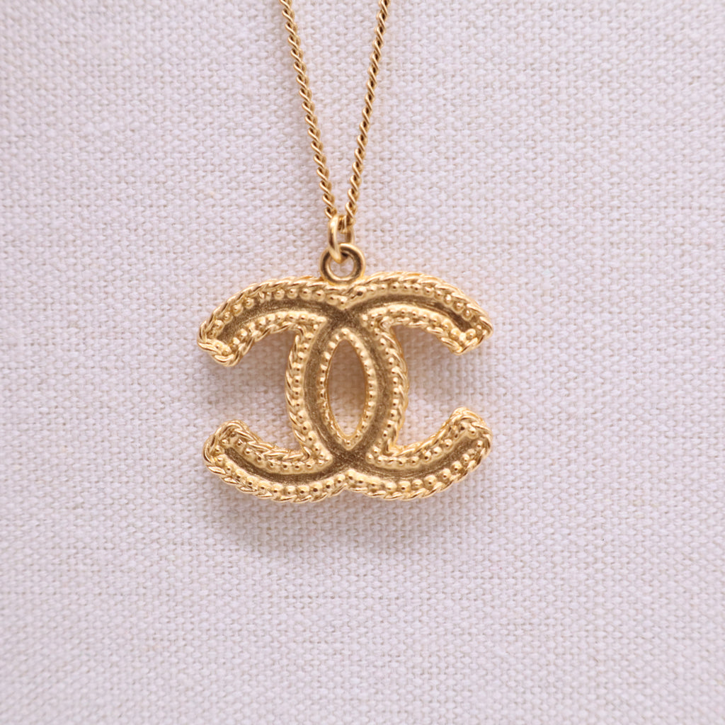 CC Necklace Matte Gold w20193