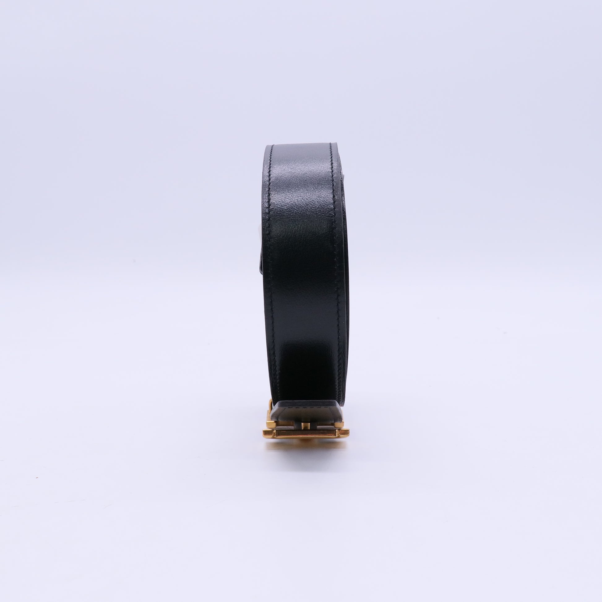 Hermes Noir Orange Constance H Belt twins W21189
