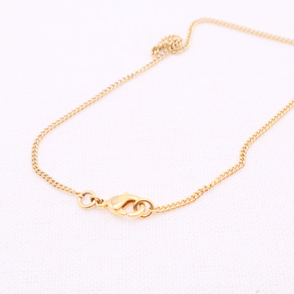 CC Necklace Matte Gold w20193