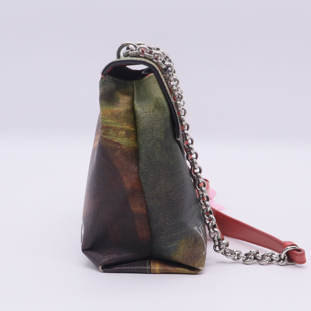 Chain Shoulder Bag Limited Edition Jeff Koons Da Vinci Print Canvas Twins LDJ3390