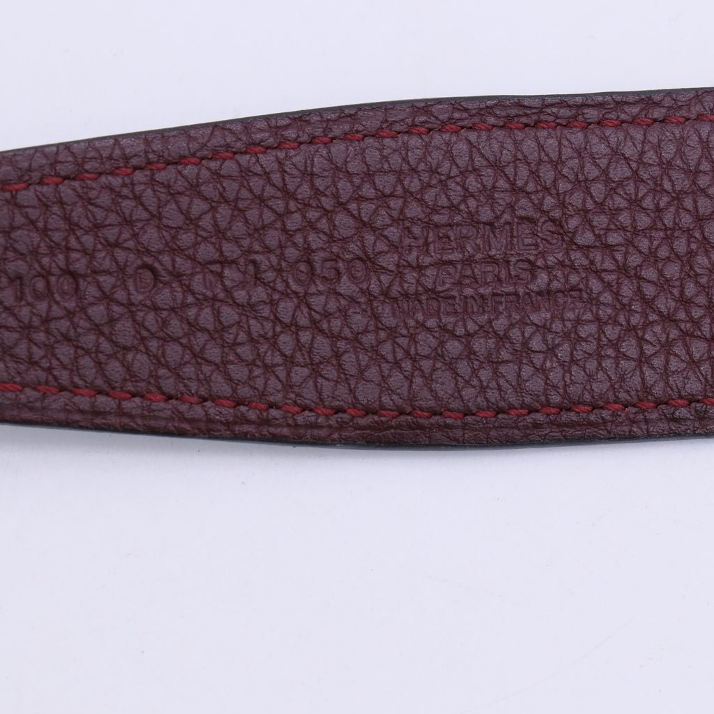 Hermes Noir Orange Constance H Belt twins W21189