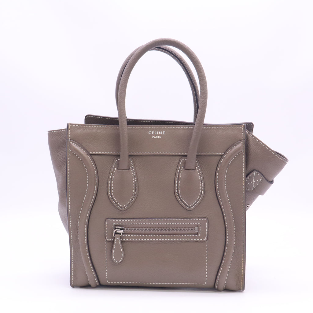 Drummed Calfskin Micro Luggage Souris B24762