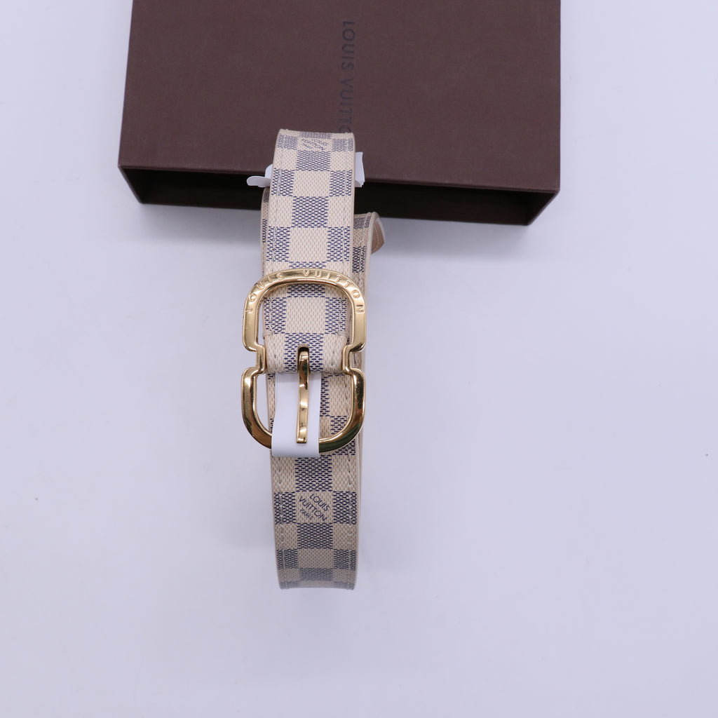 Louis Vuitton Damier Azur 25mm Mini Belt 85 34 twins W20875