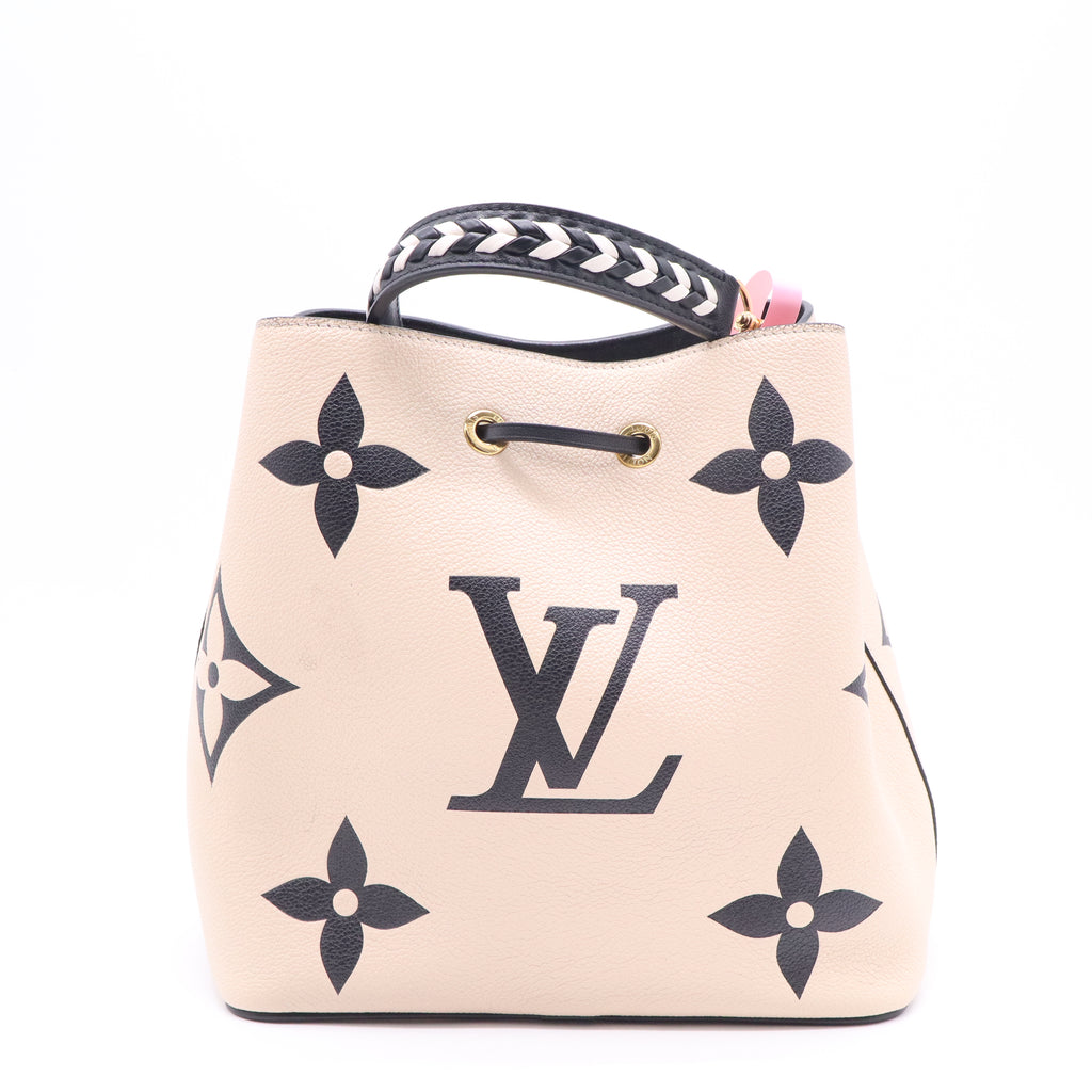Louis Vuitton Empreinte Monogram Giant Crafty Neonoe MM Creme Black twins LDJ3900