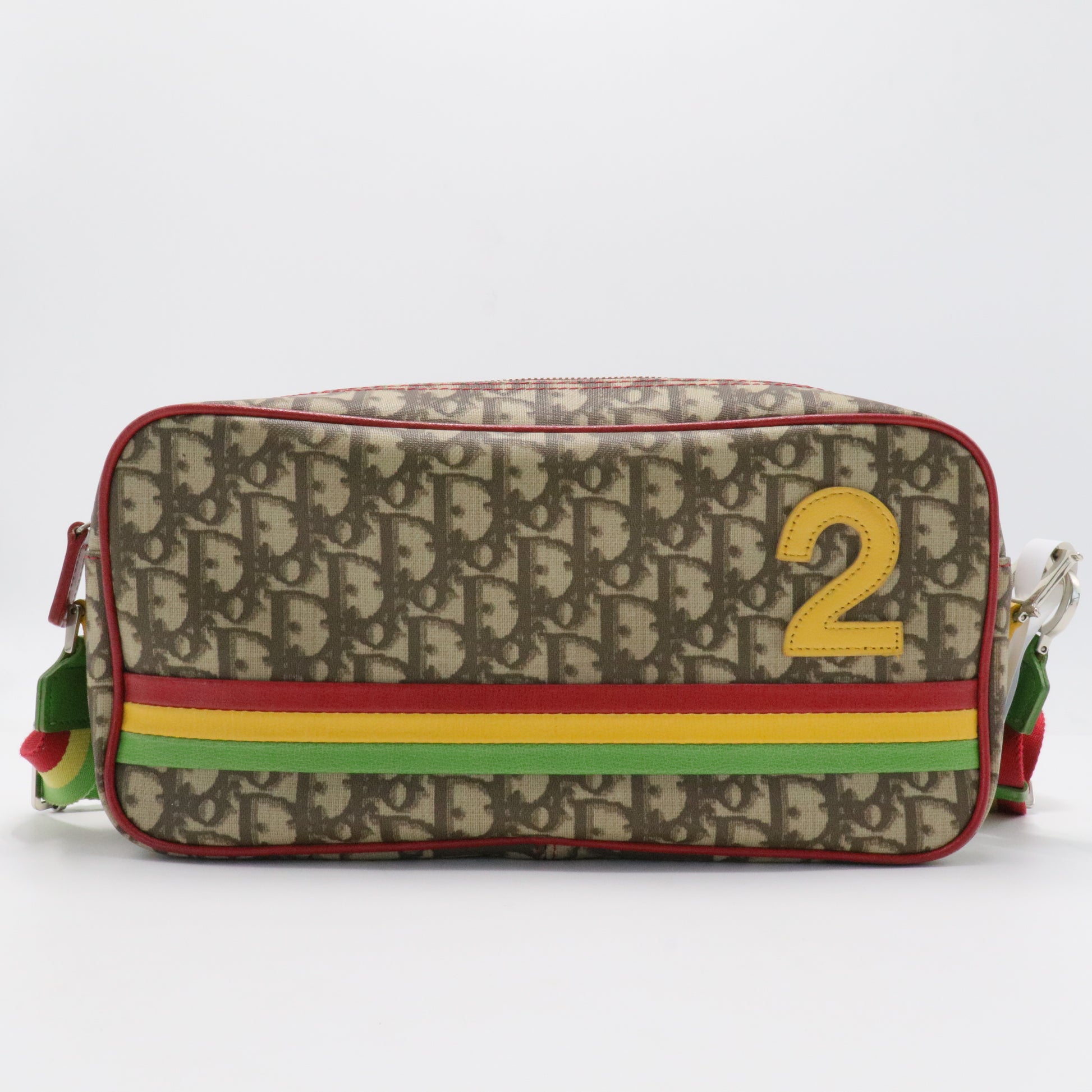 Afar Vintage Pre-owned CHRISTIAN DIOR Trotter Rasta Line No.2 Shoulder Bag