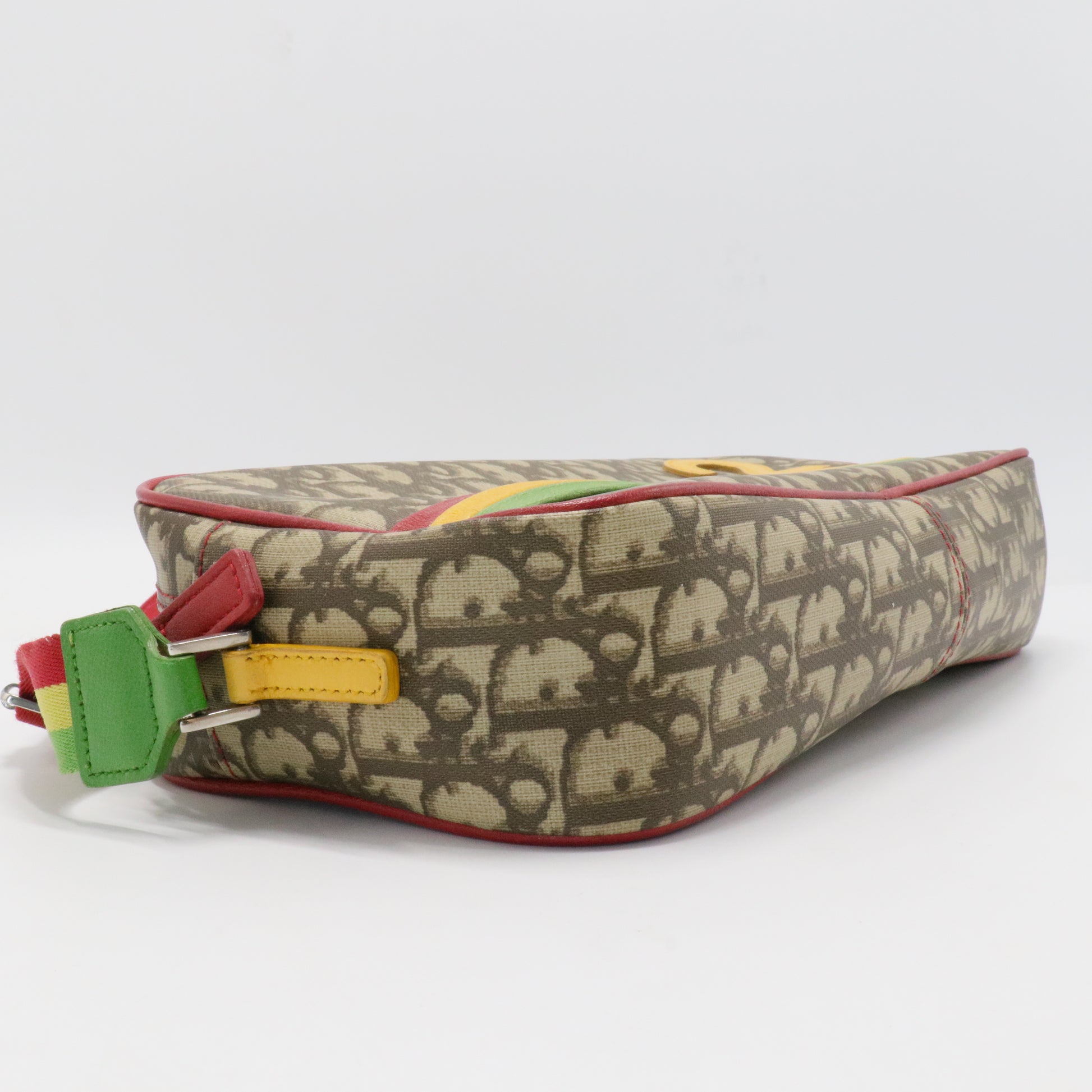 Afar Vintage Pre-owned CHRISTIAN DIOR Trotter Rasta Line No.2 Shoulder Bag