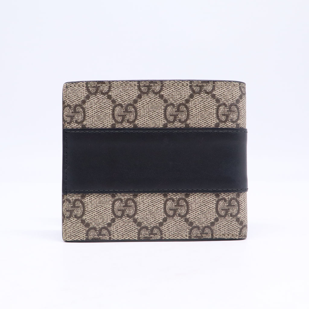 Gucci GG Supreme Wallet with Leather Detail W21044
