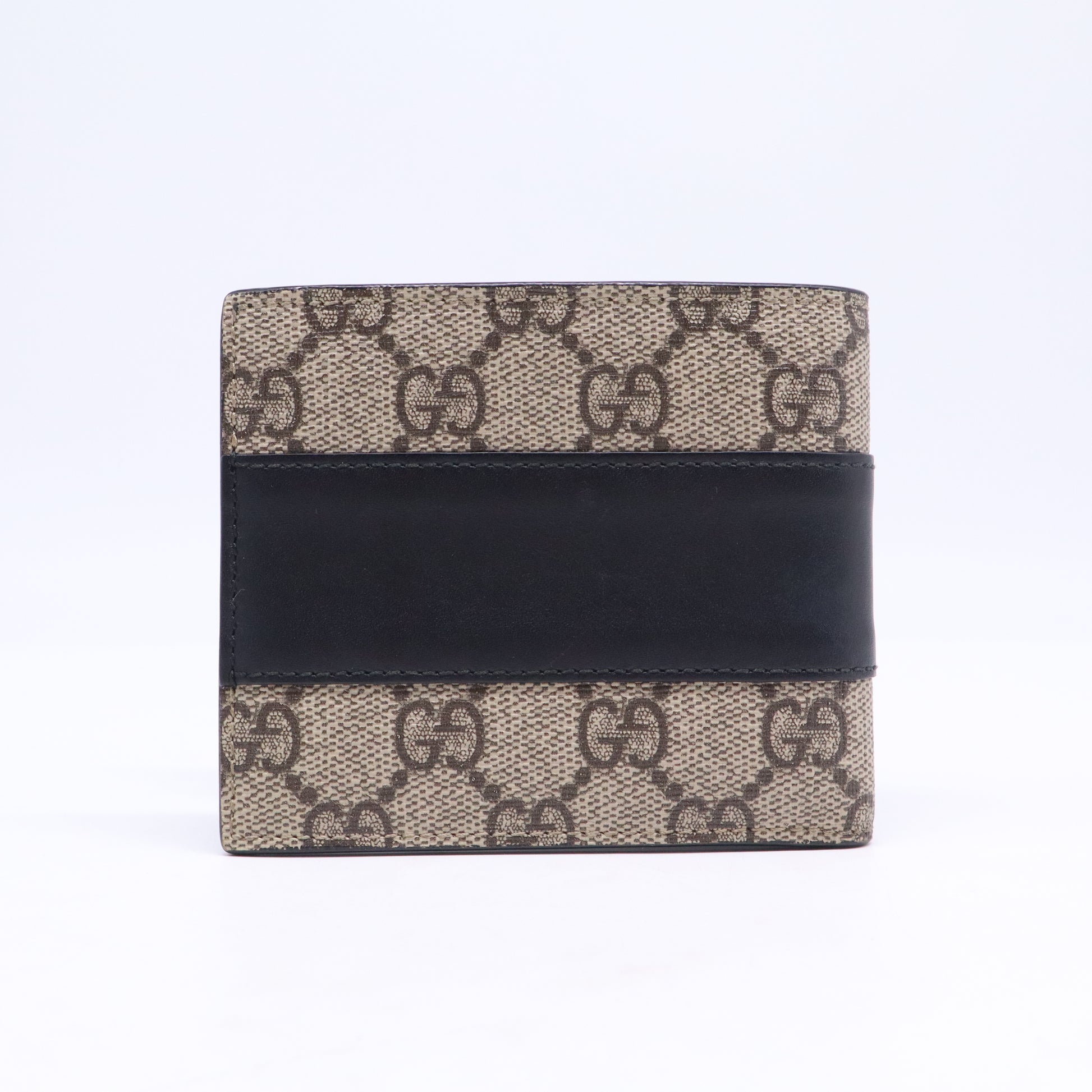 Gucci GG Supreme Wallet with Leather Detail W21044