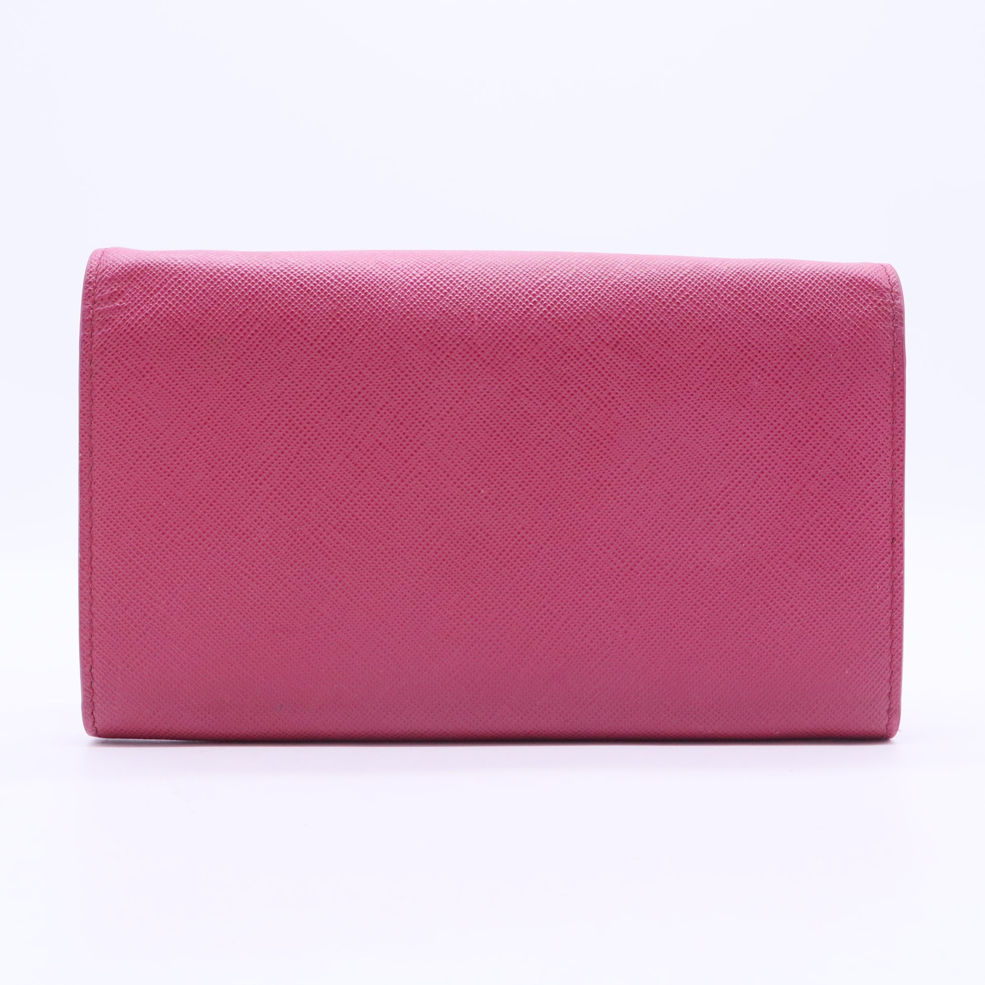 Autre Marque Prada Saffiano Bicolor Letter Wallet W20088
