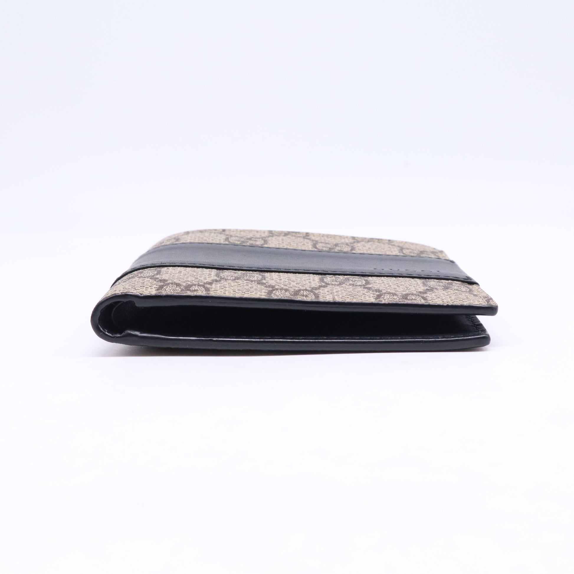 Gucci GG Supreme Wallet with Leather Detail W21044