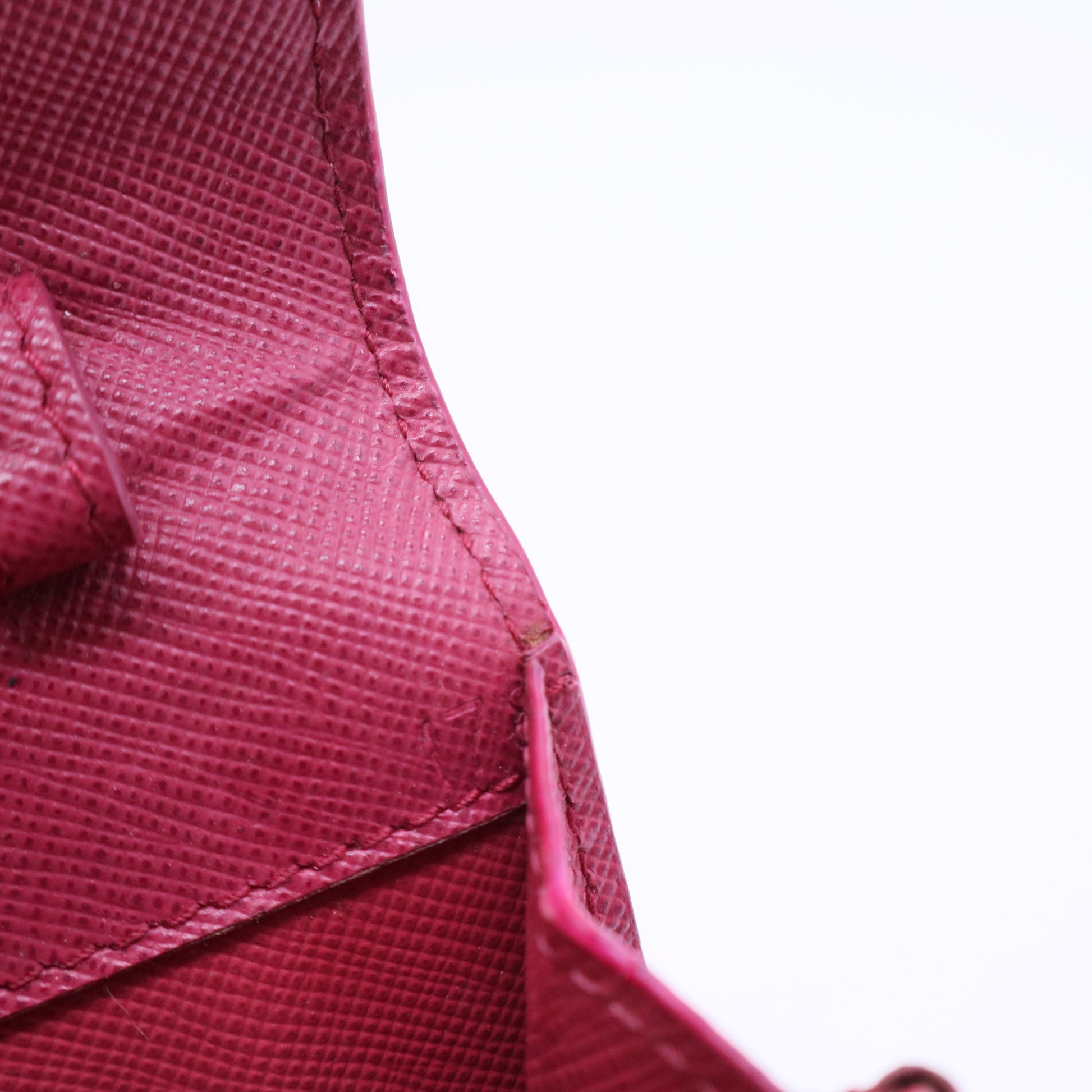 Autre Marque Prada Saffiano Bicolor Letter Wallet W20088