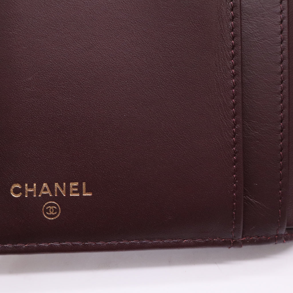 Caviar Quilted Long Flap Wallet Black