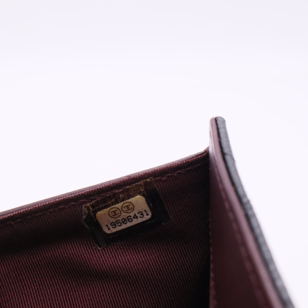 Caviar Quilted Long Flap Wallet Black