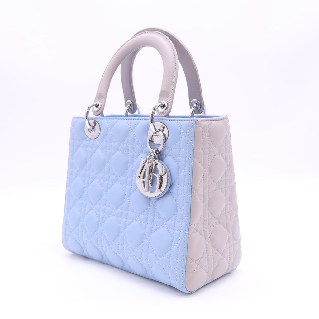 Dior Lady Dior Medium Bicolor Cannage Lambskin Handbag B24398